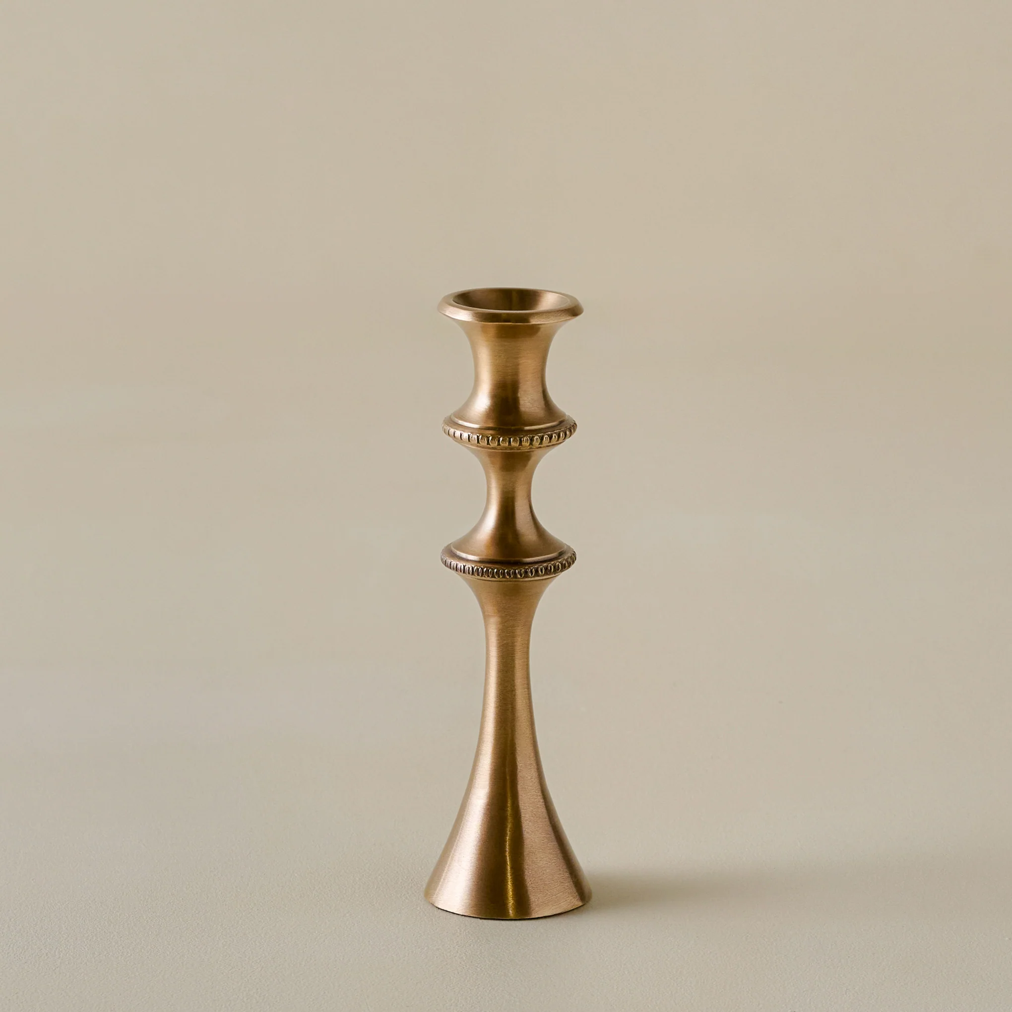 Adler Antiqued Brass Etched Taper Holder - Image 3