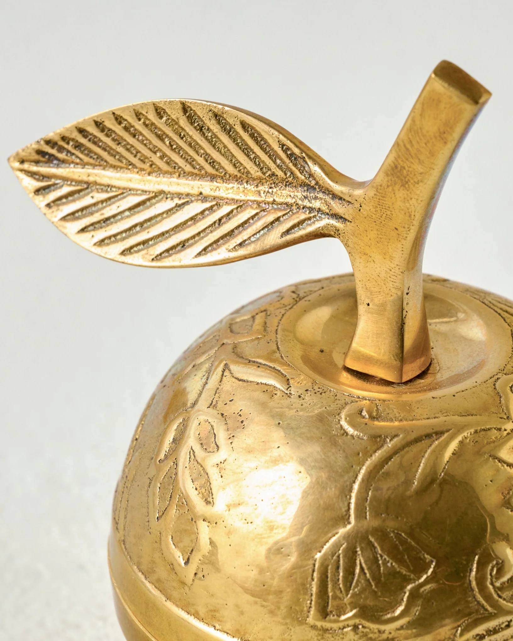 Antique Inspired Brass Apple Box - Image 3