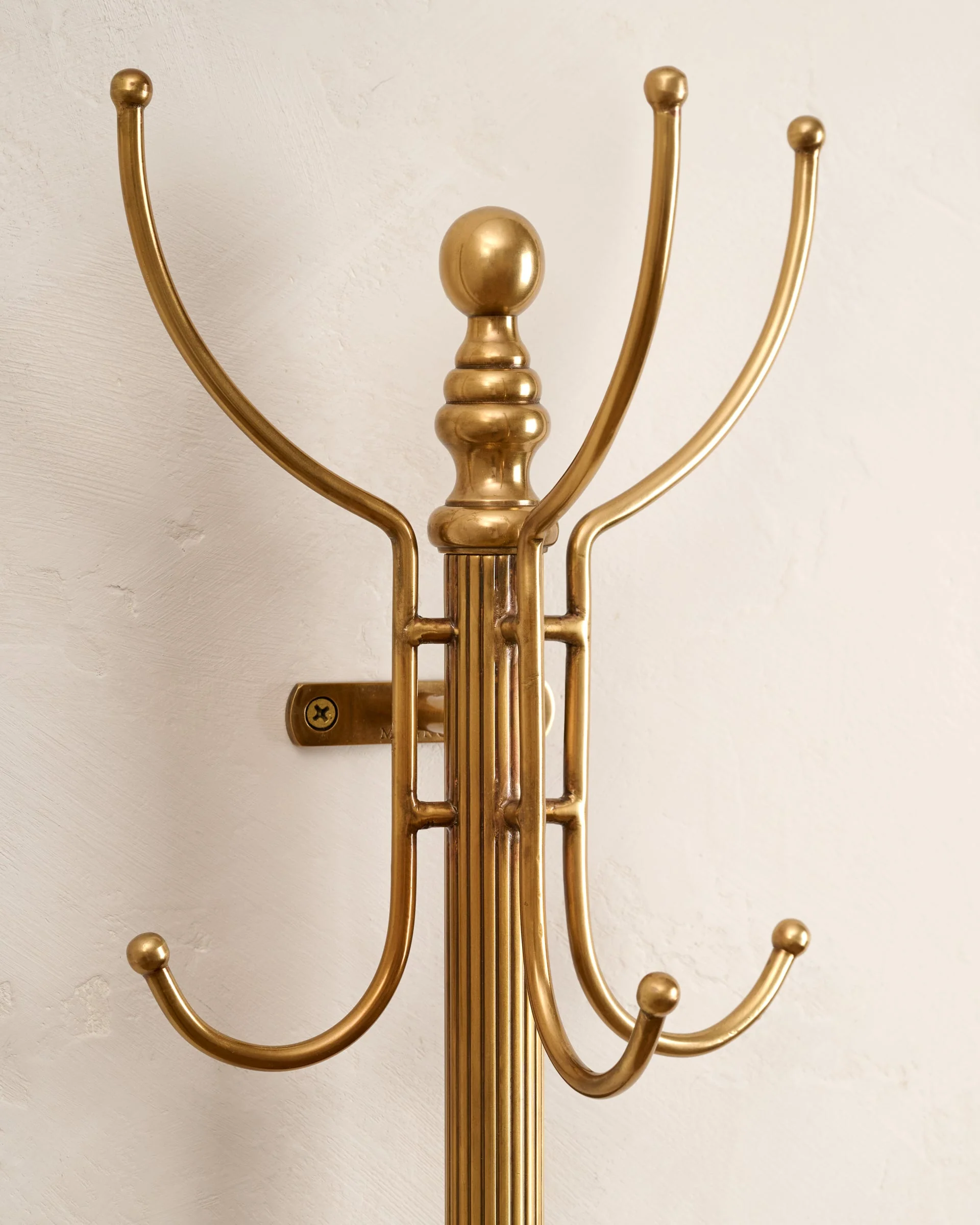 Solid Brass Vertical Coat Rack - Image 3