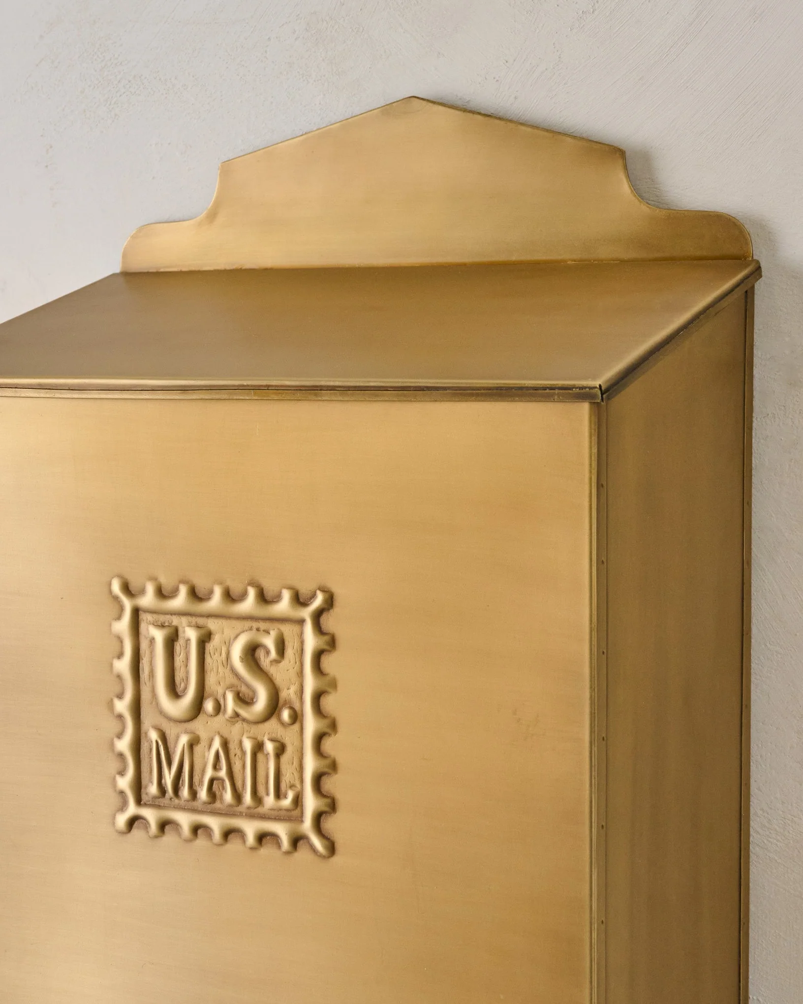 Antique Inspired Brass Mail Box - Image 4