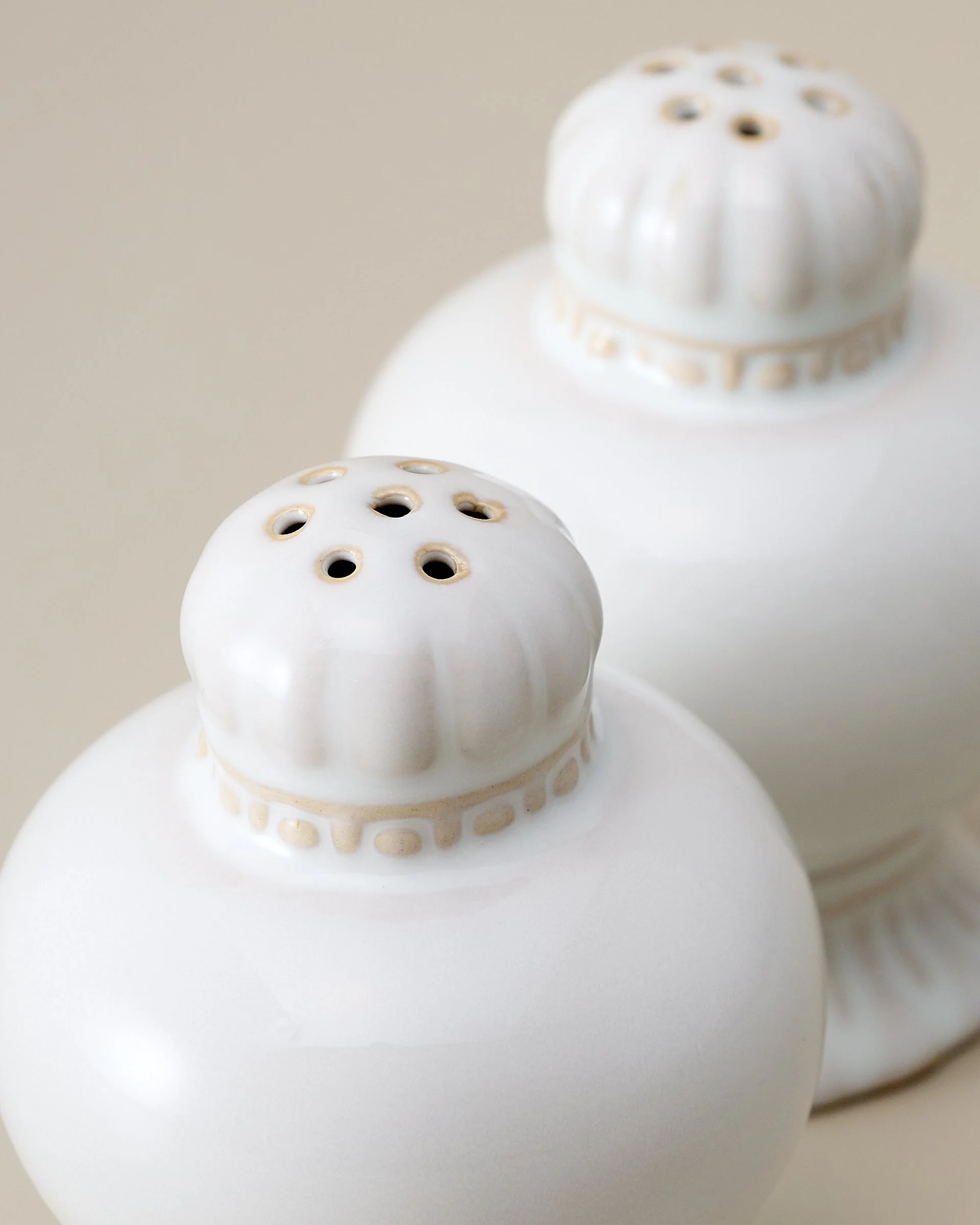 Antique White Margaret Vintage-Inspired Salt + Pepper Set - Image 2