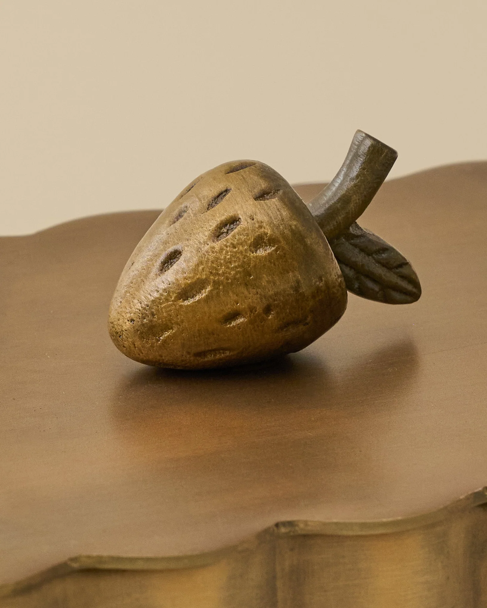 Antiqued Brass Scalloped Box - Image 5
