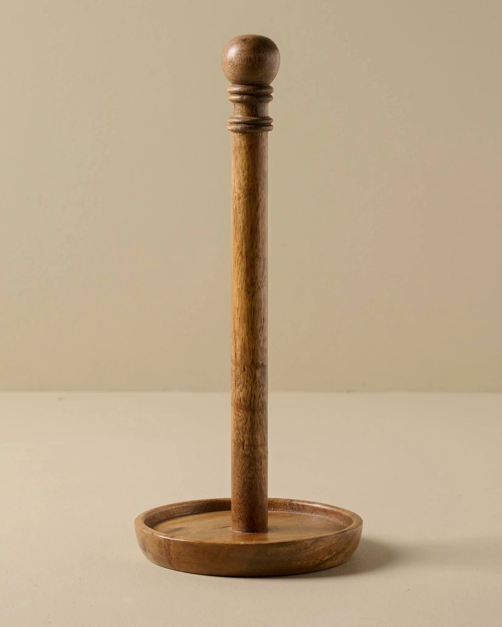 Antiqued Wood Paper Towel Holder - Image 4