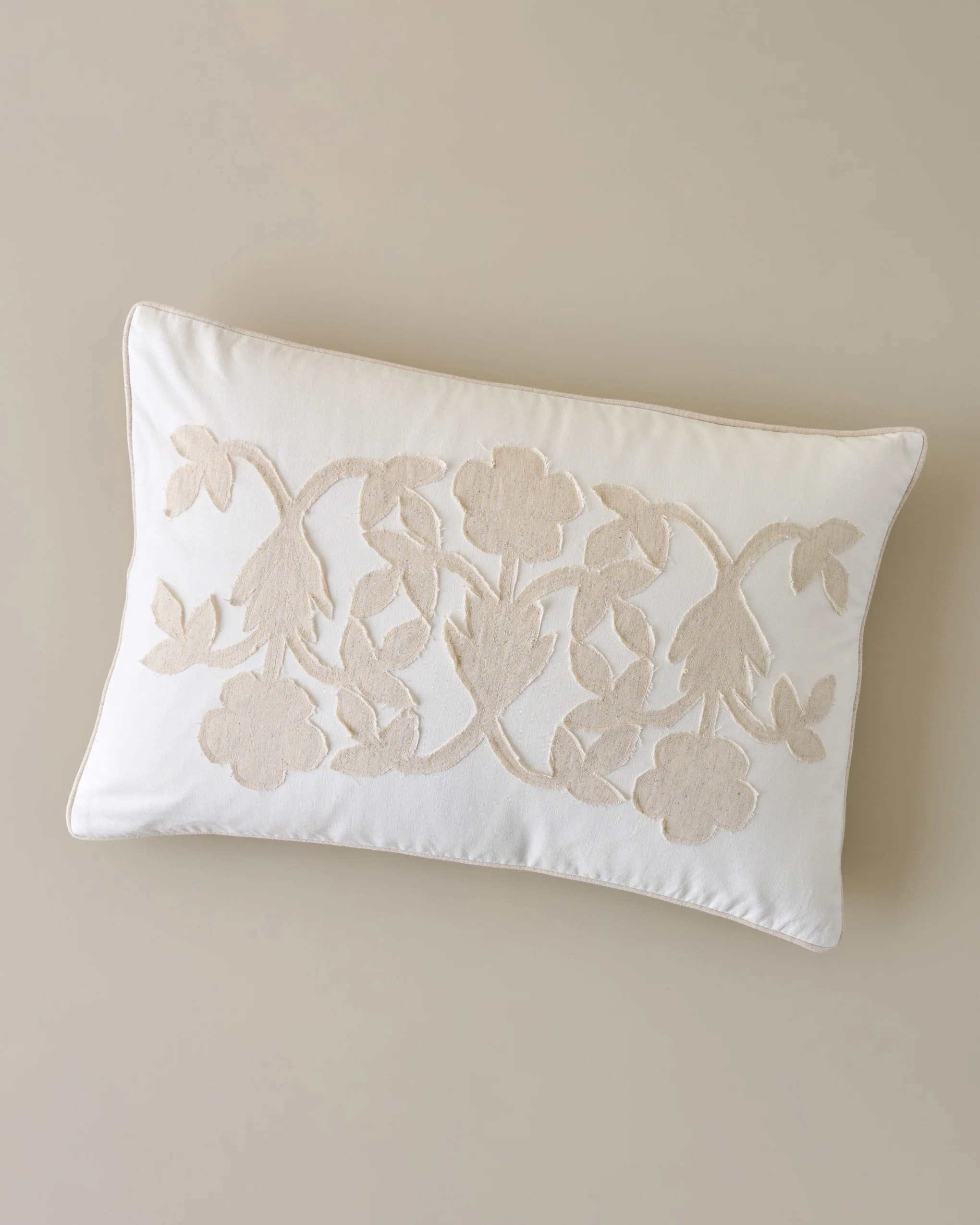 Floral Applique Lumbar Pillow - Image 2
