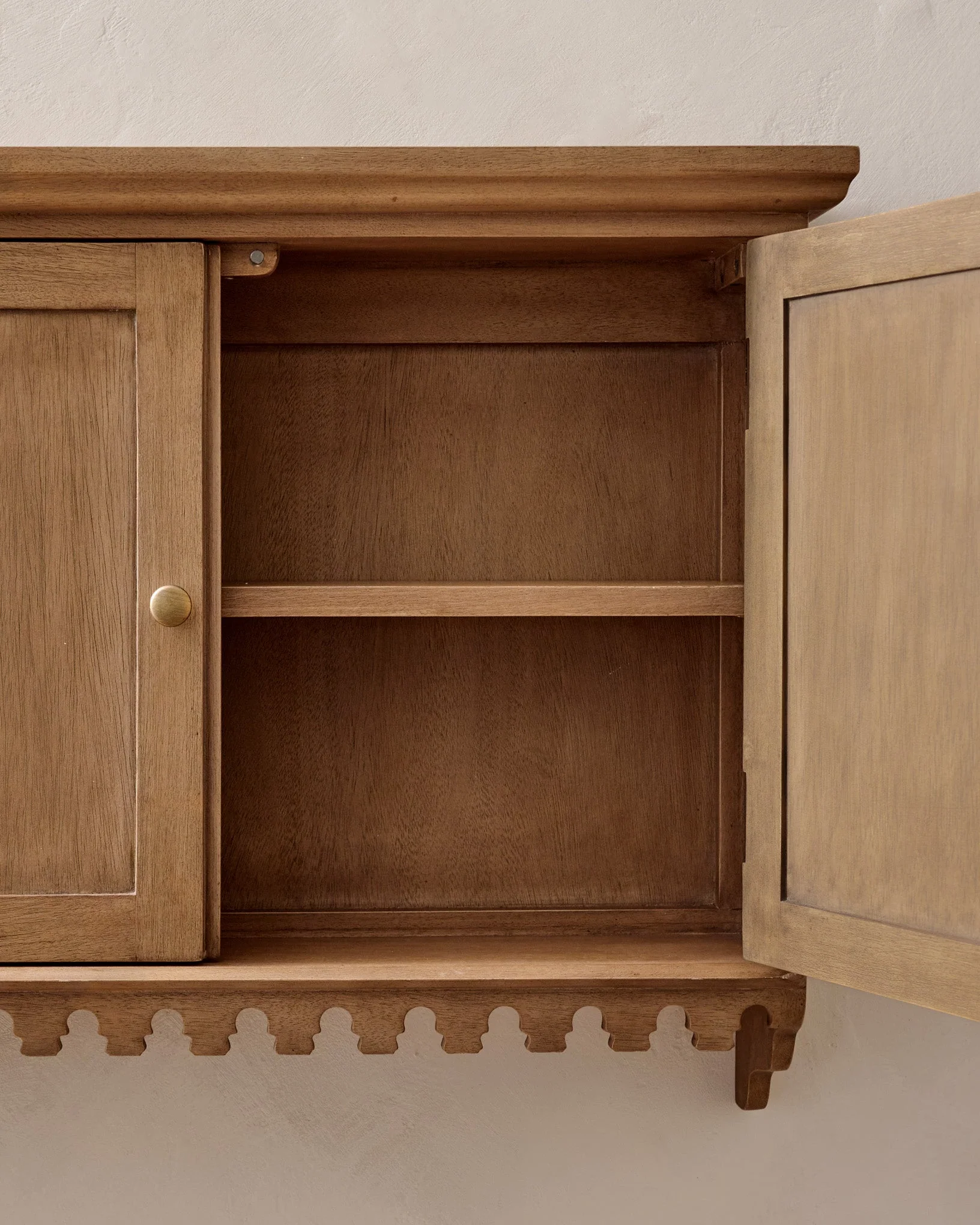 Archie Scalloped Wood Wall Cabinet - Image 3