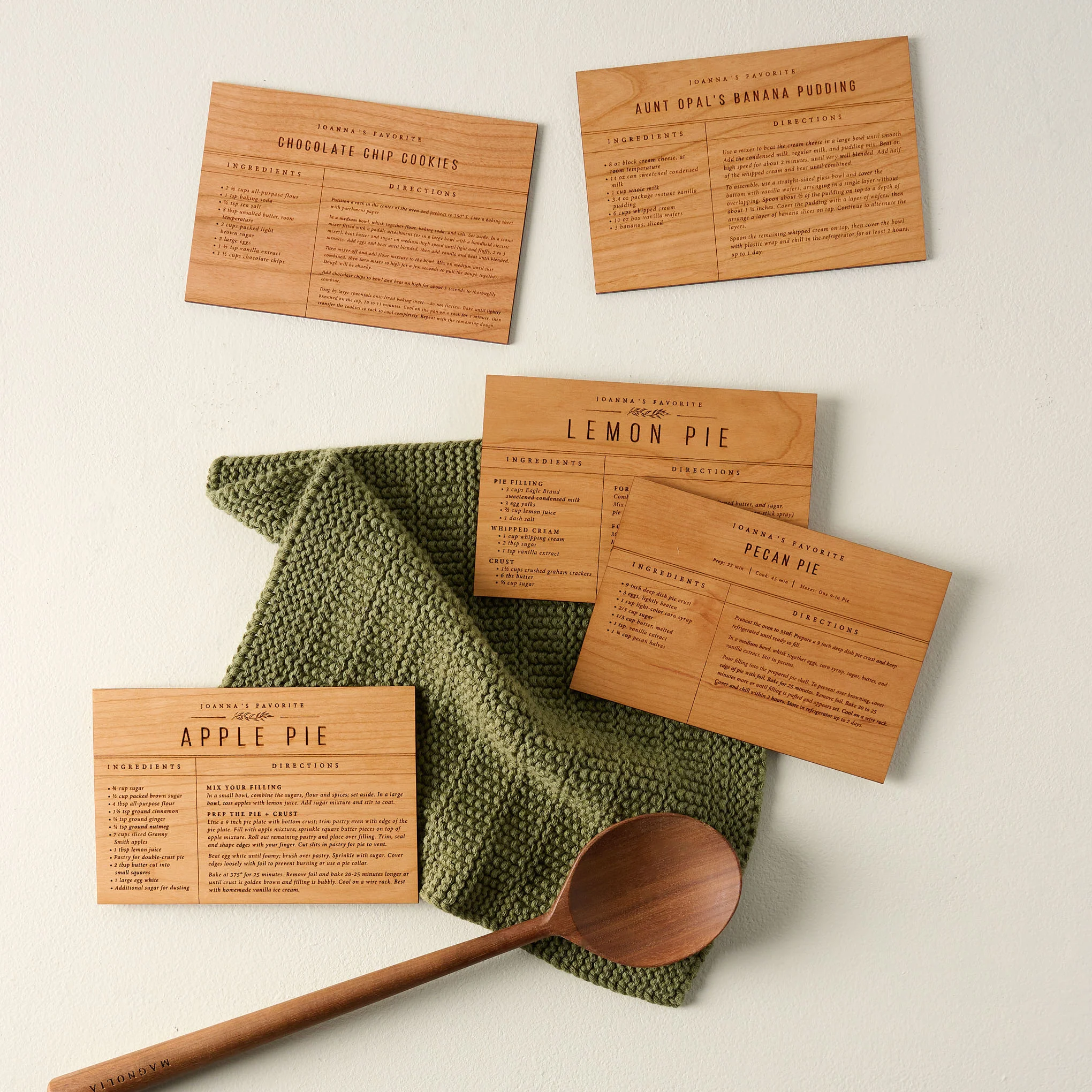 Banana Pudding Wooden Recipe Card - Image 3