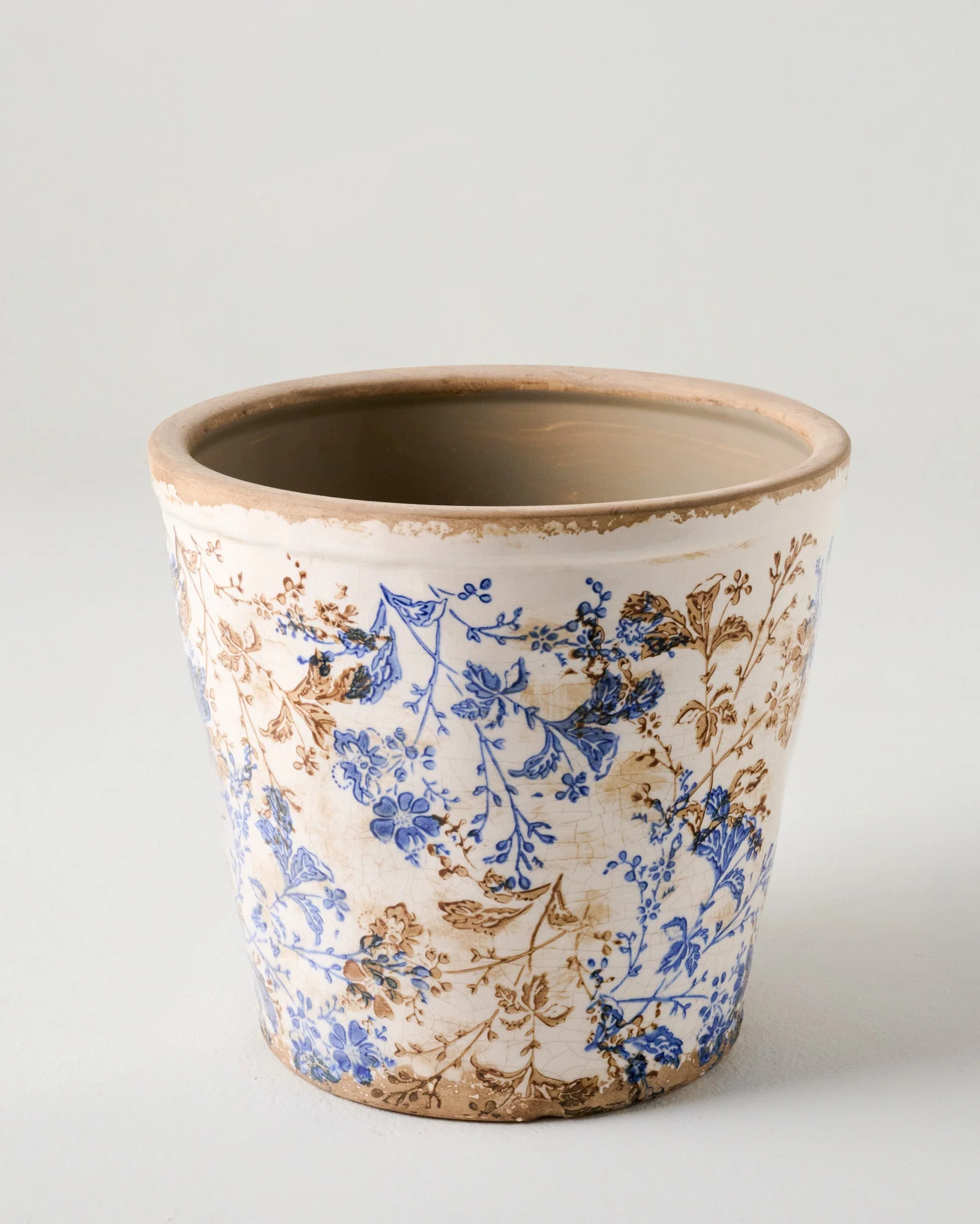 Blue and White Distressed Planter - Image 2