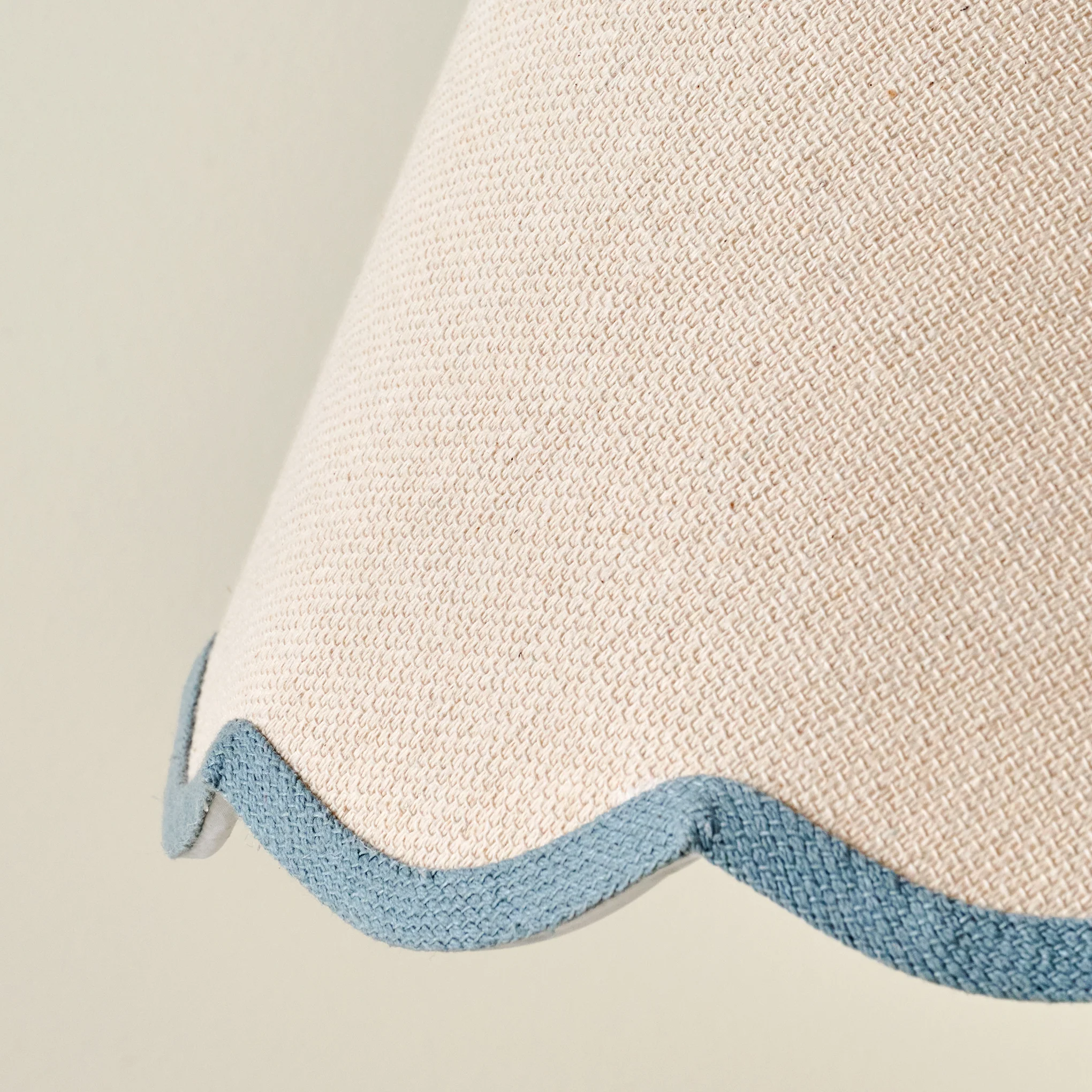 Blue Wavy Trim Linen Shade - Image 2