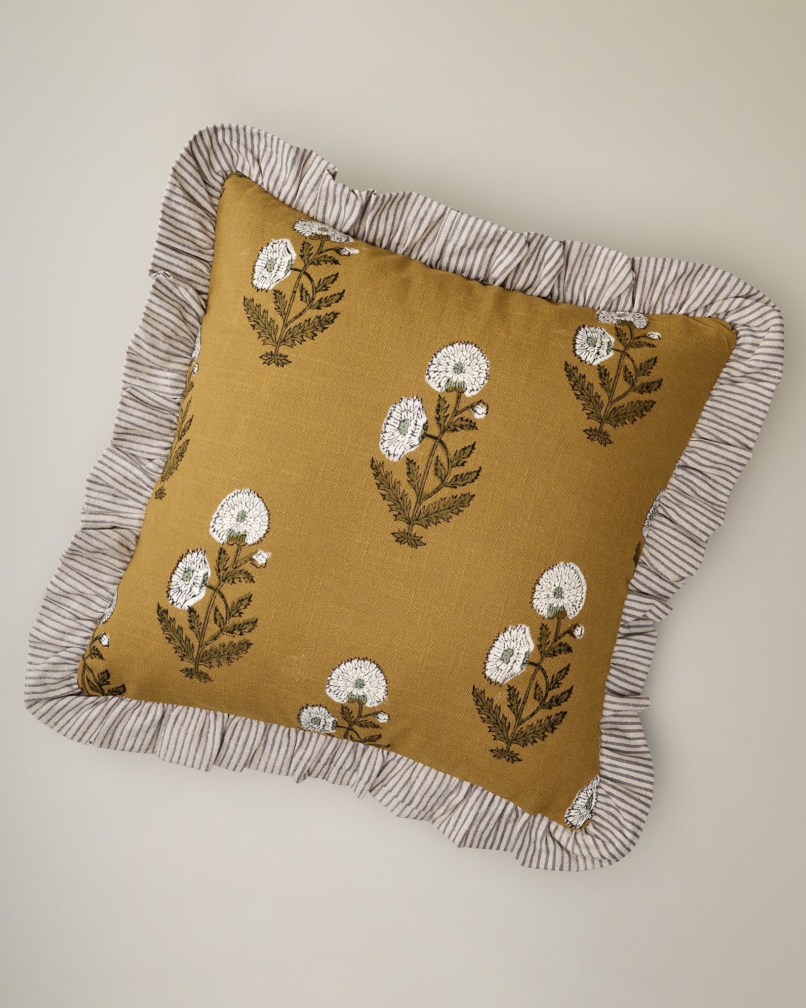 Bonnie Floral Block Printed Pillow - Image 2