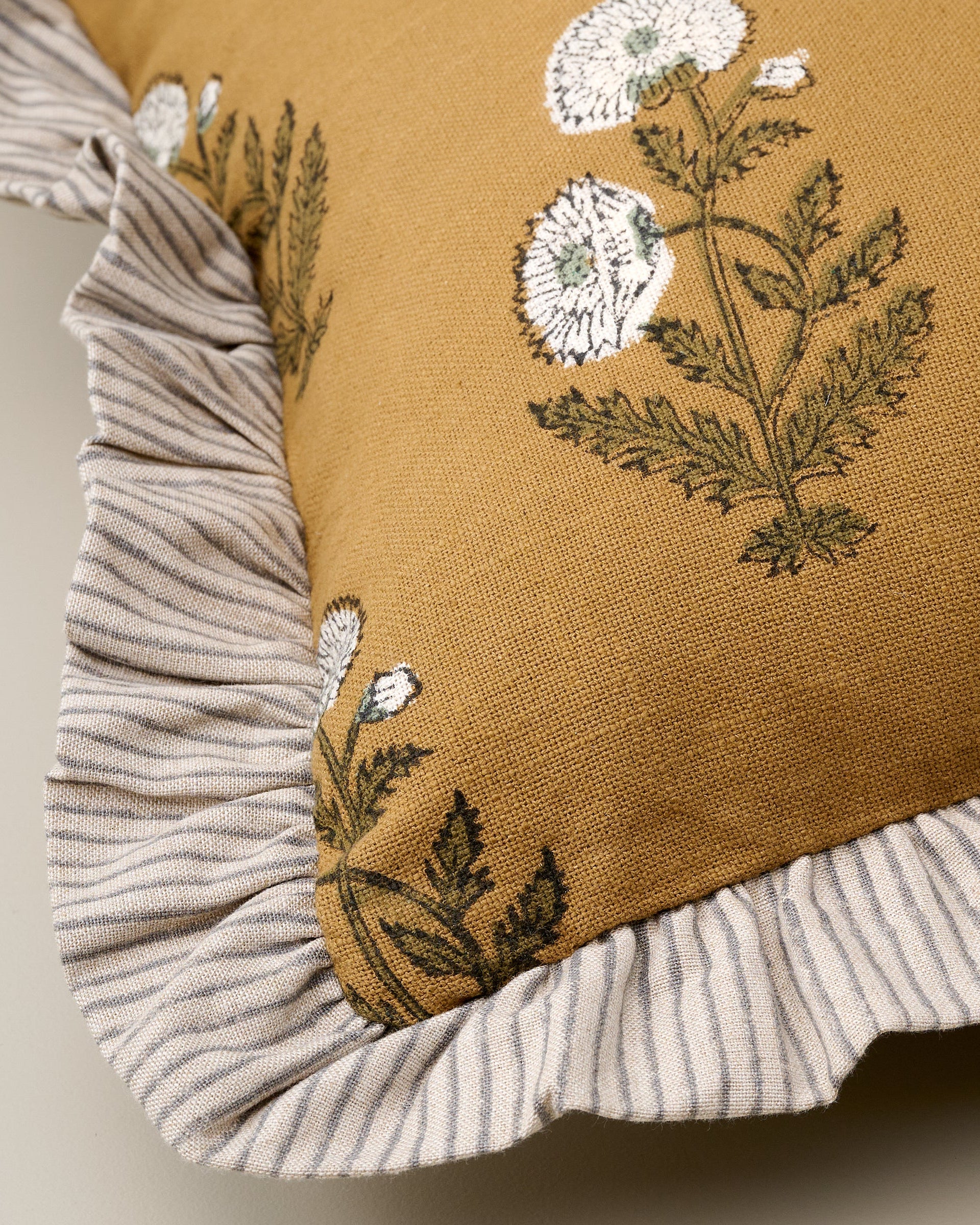 Bonnie Floral Block Printed Pillow - Image 3