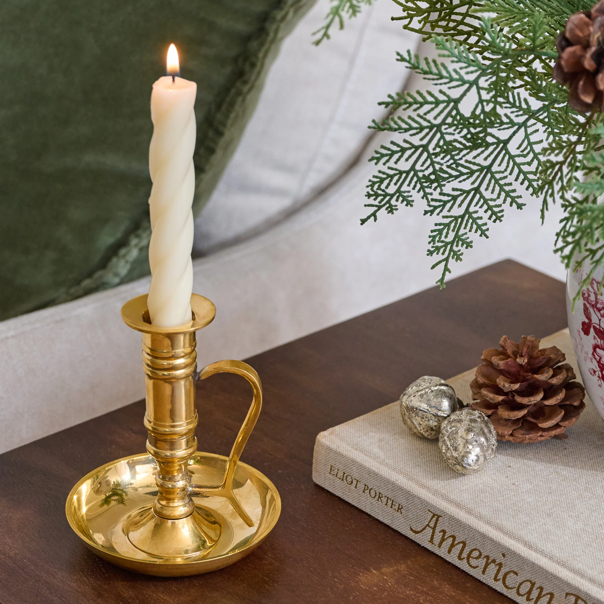 Solid Brass Chamberstick Candle Holder - Image 2