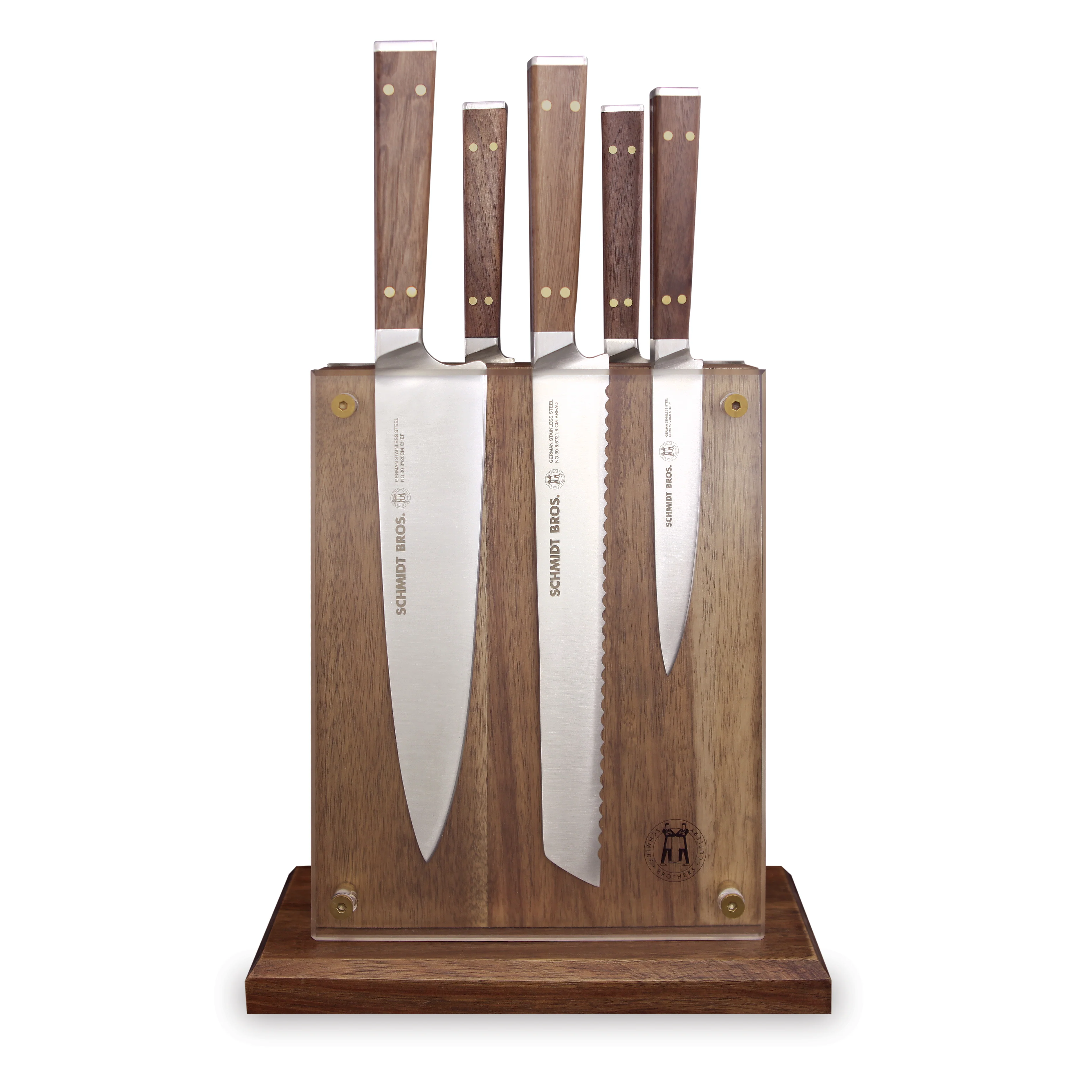 Brass & Walnut Series Block Set - Image 3