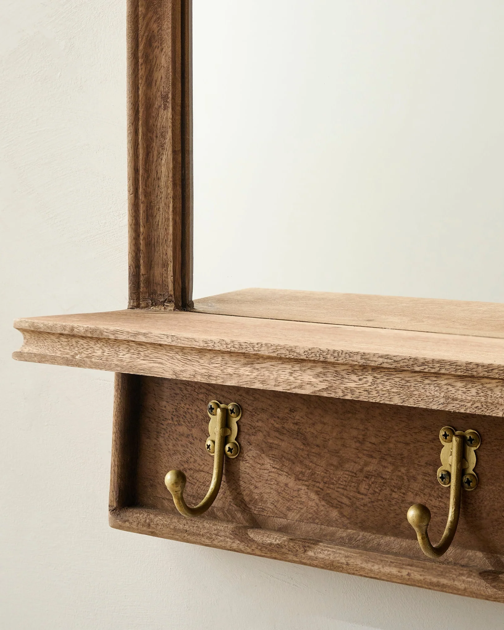 Oversized James Mirror with Hooks and Shelf - Image 3