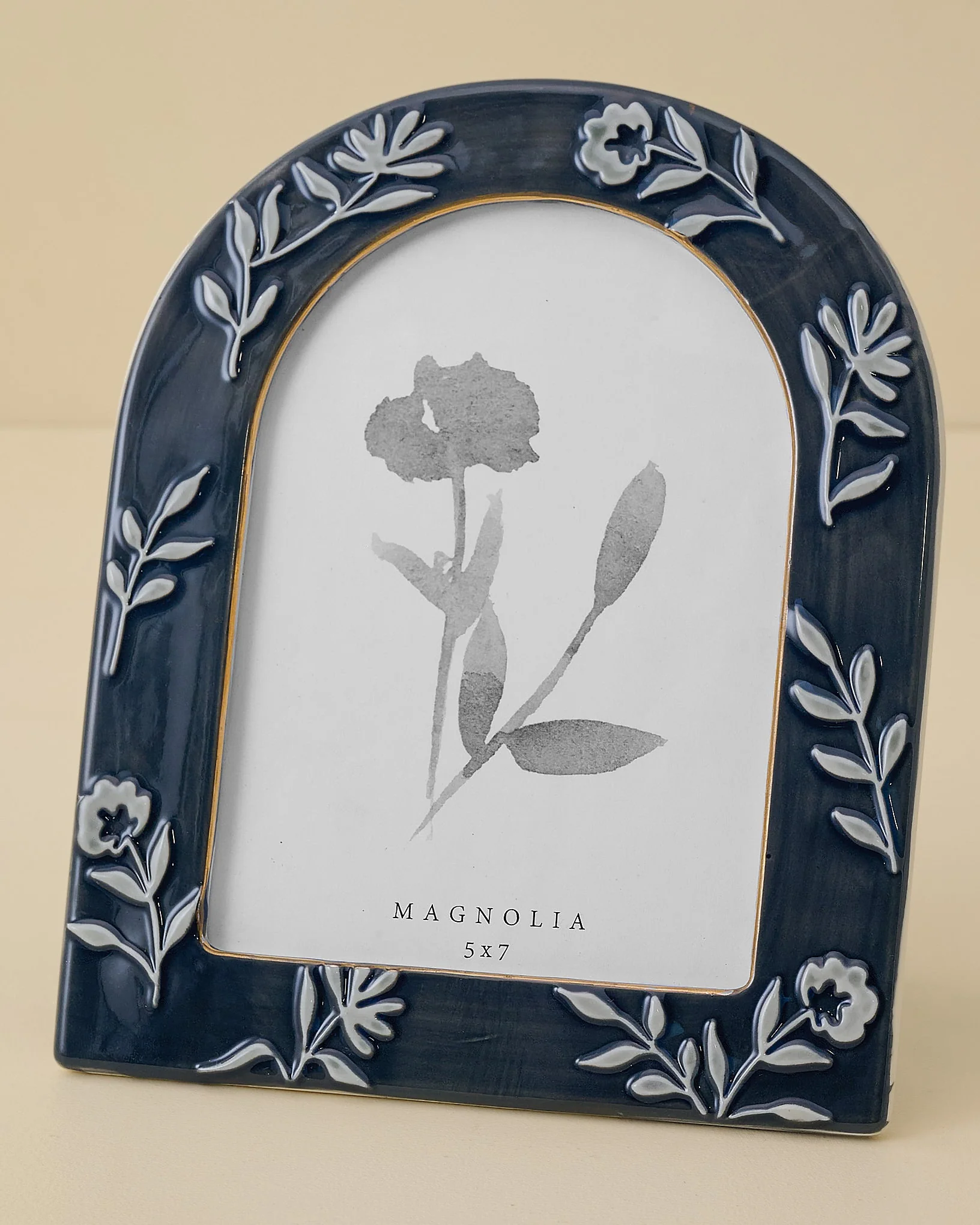 Ceramic Arched Floral Photo Frame - Image 2