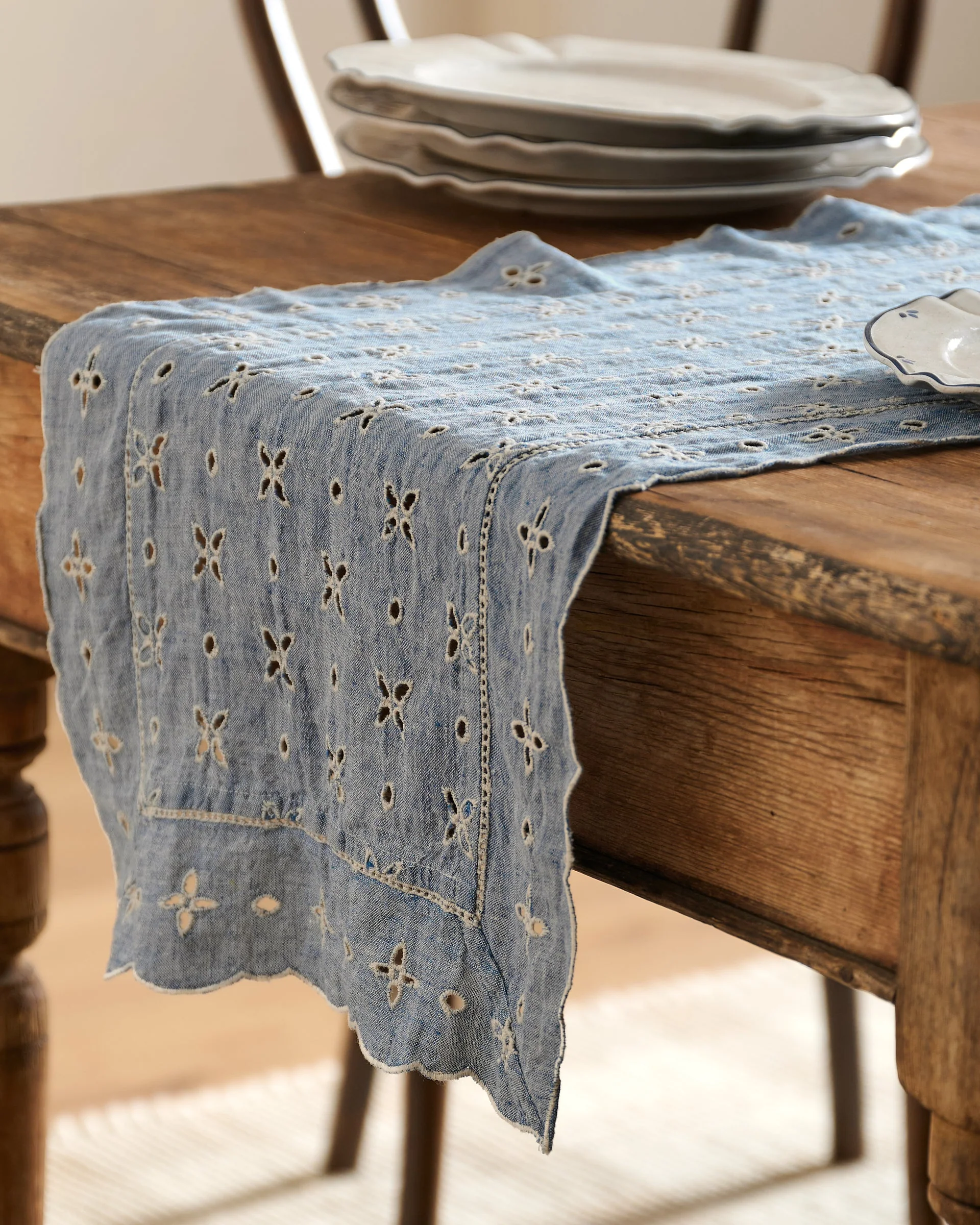 Chambray Eyelet Runner