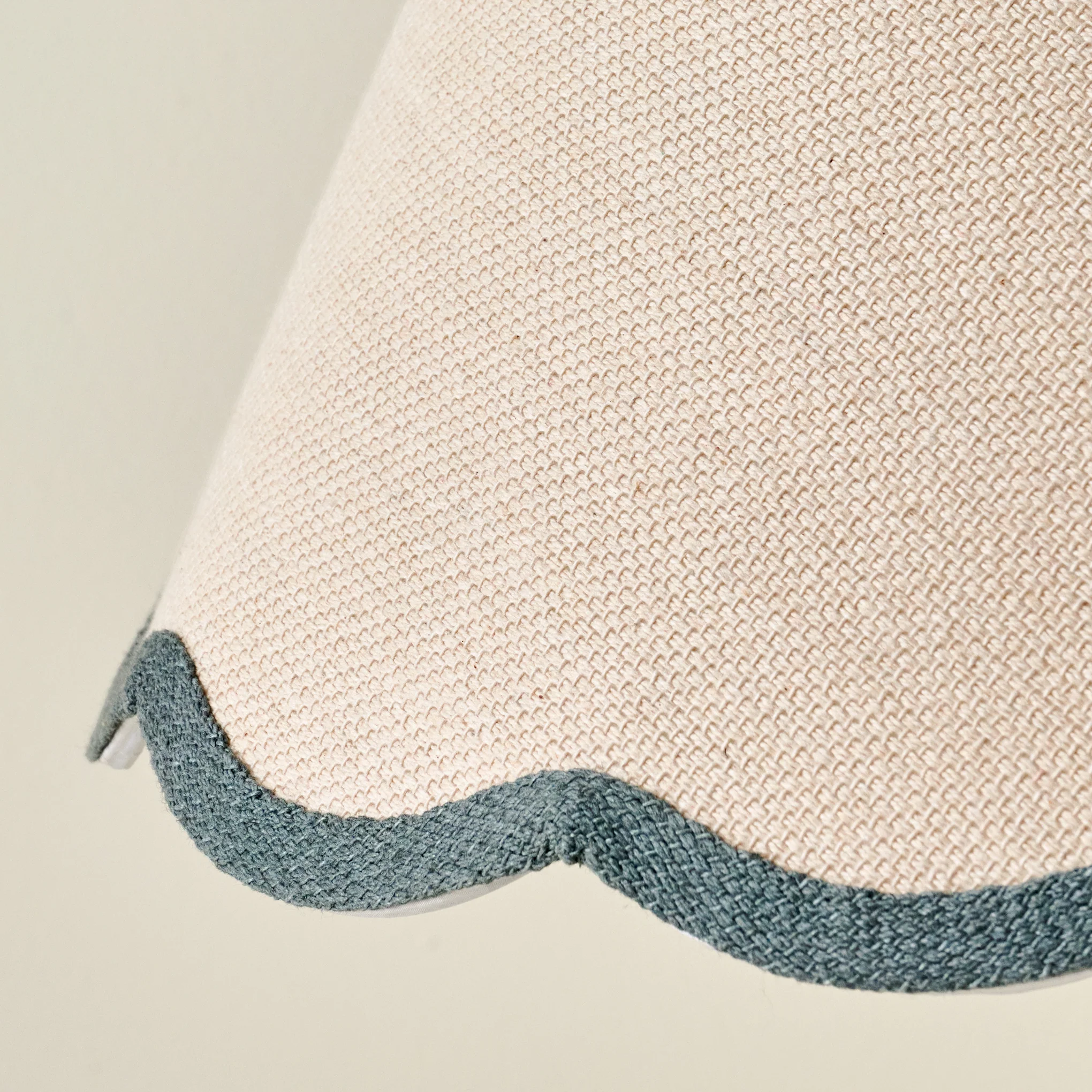 Charcoal Wavy Trim Linen Shade - Image 2