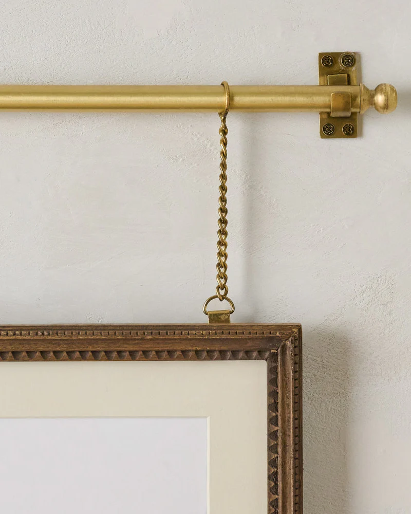 Colleen Wood and Brass Rail Picture Frame - Image 2