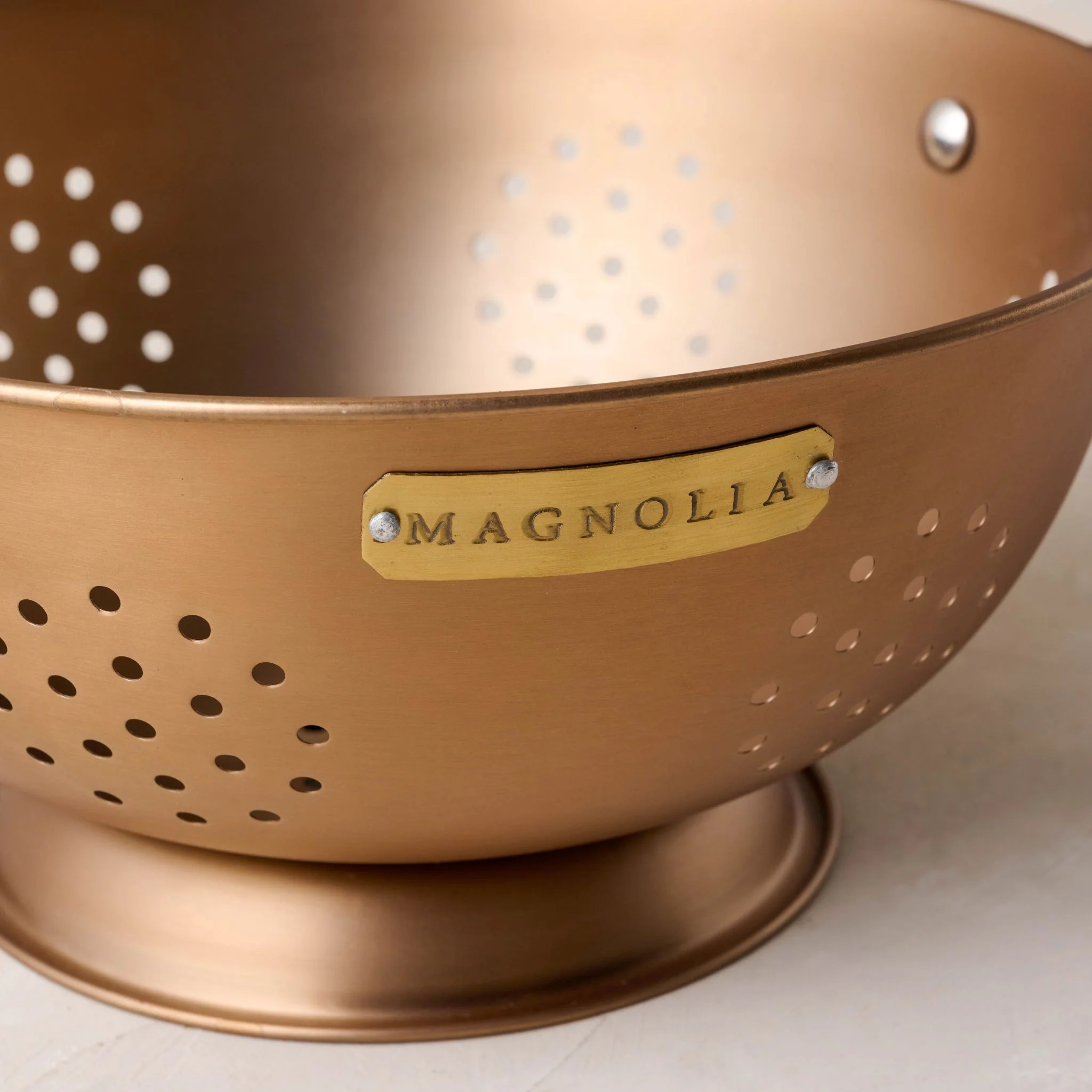 Copper and Brass Colander 3 QT - Image 3
