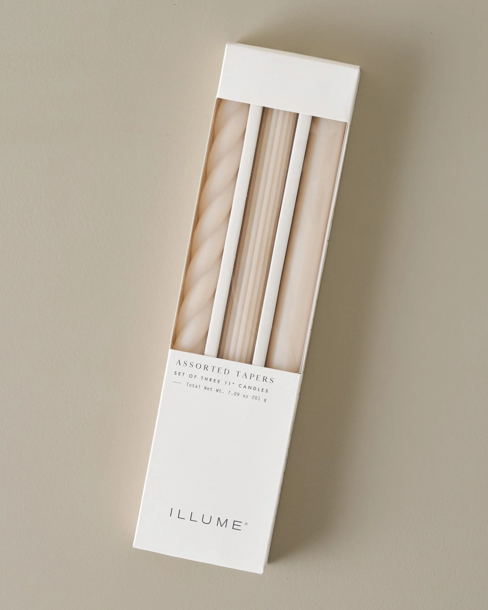 Assorted Cream Taper Candle Set - Image 2