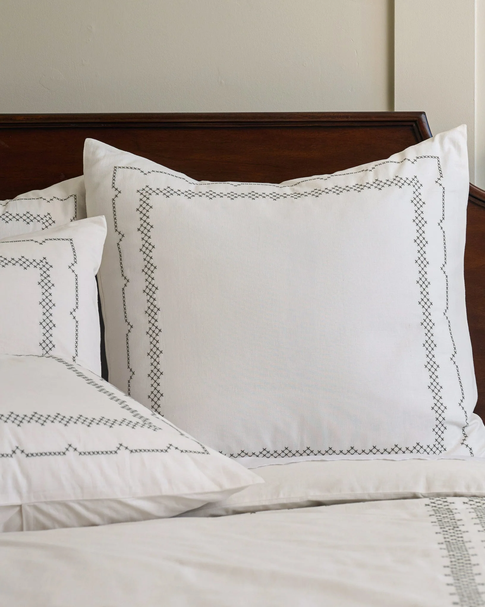 Daphne Green Cross-Stitch Sham - Image 4