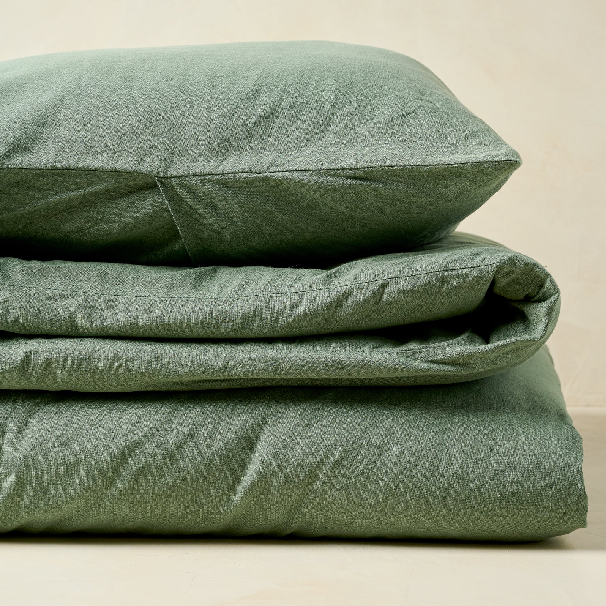 Dusty Green Linen Cotton Pillow Sham - Image 2