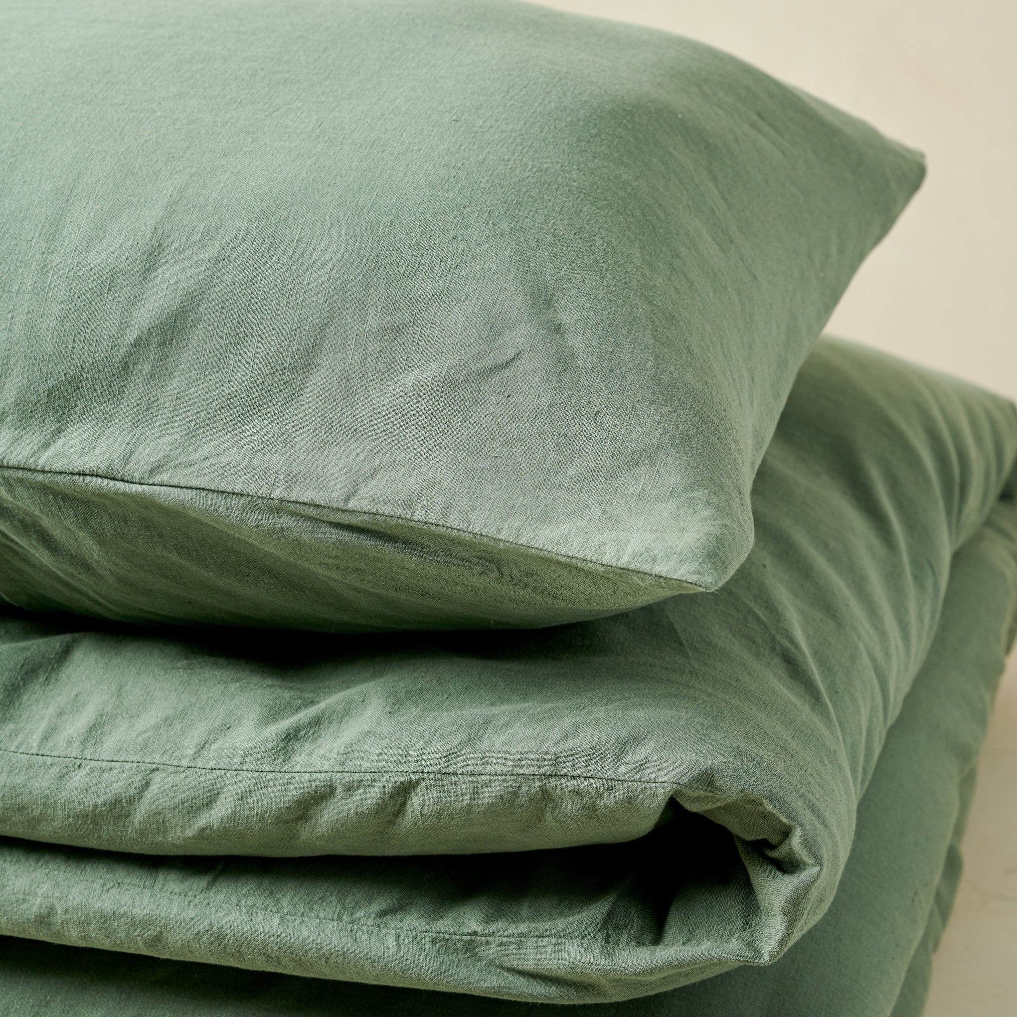 Dusty Green Linen Cotton Pillow Sham - Image 3