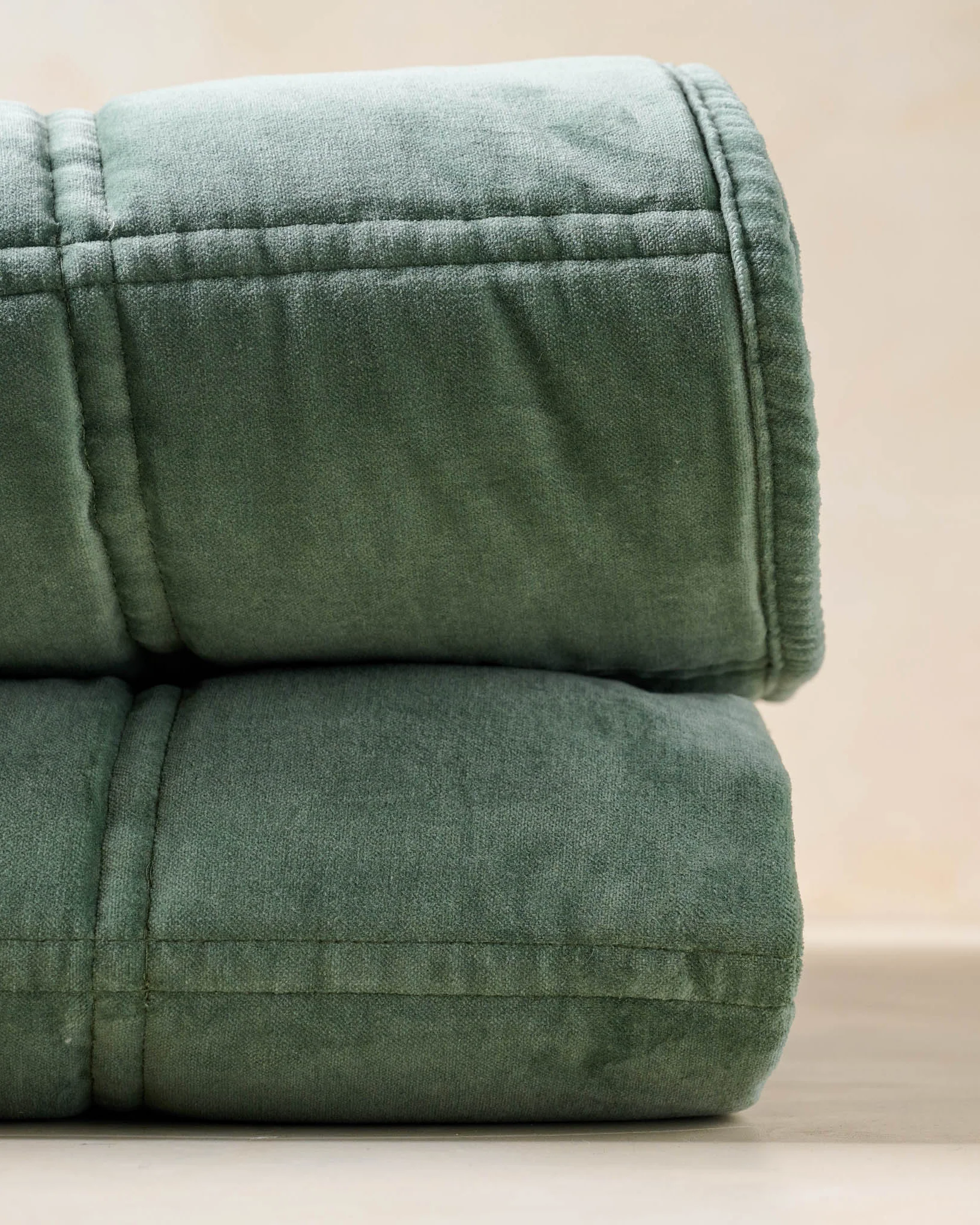 Weekend Velvet Quilt - Dusty Green - Image 4