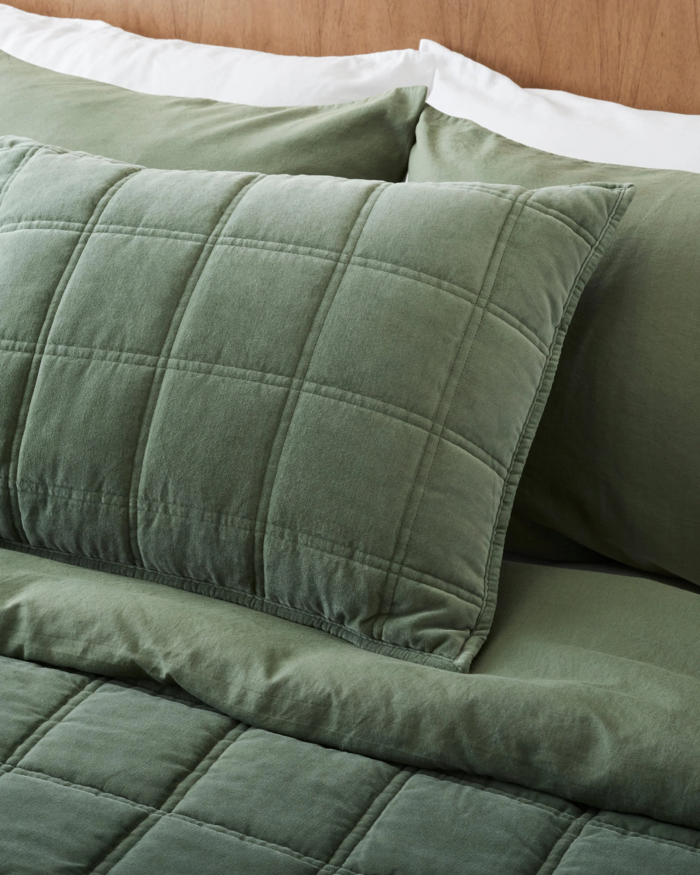 Weekend Velvet Quilt - Dusty Green - Image 6