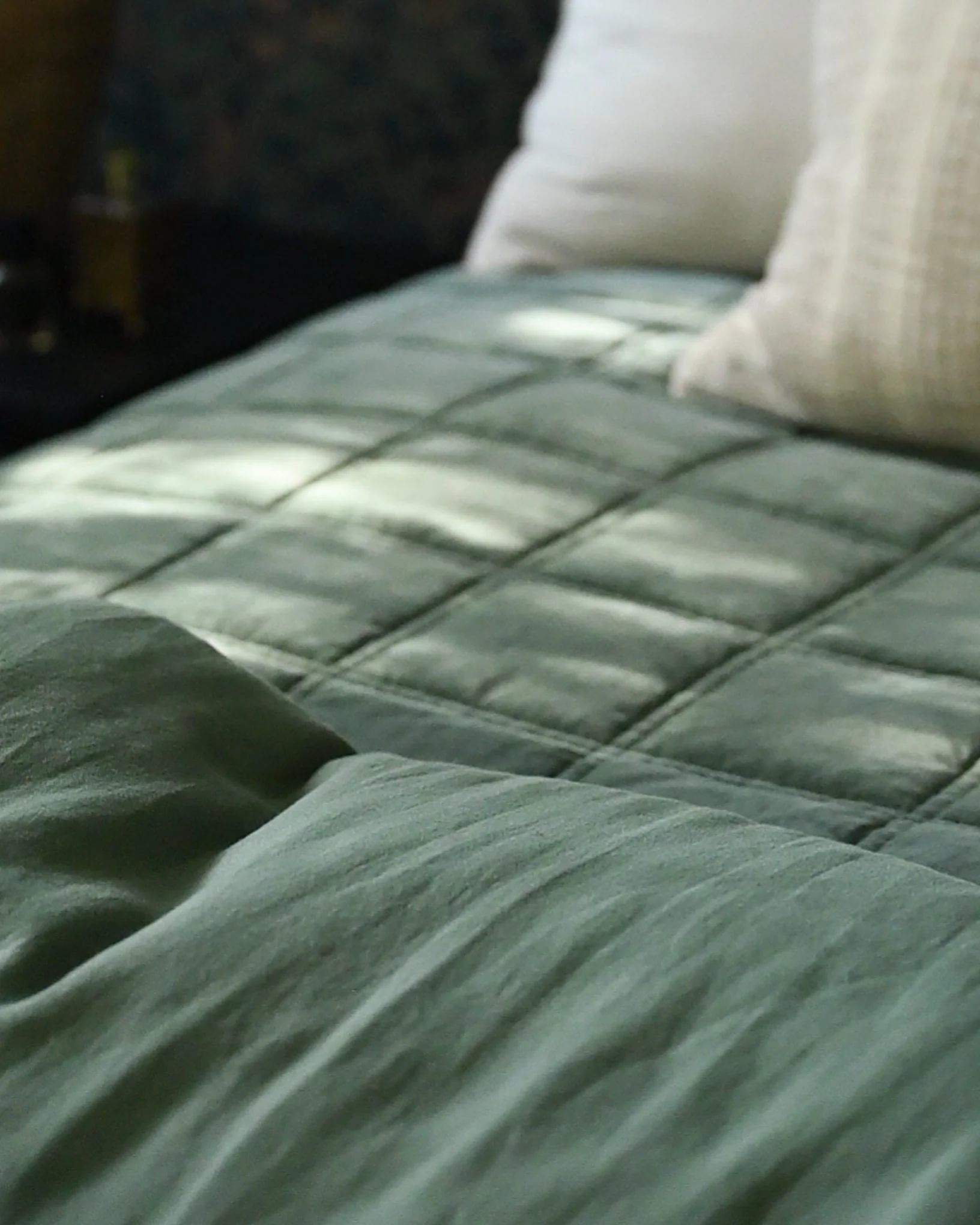 Weekend Velvet Quilt - Dusty Green - Image 8