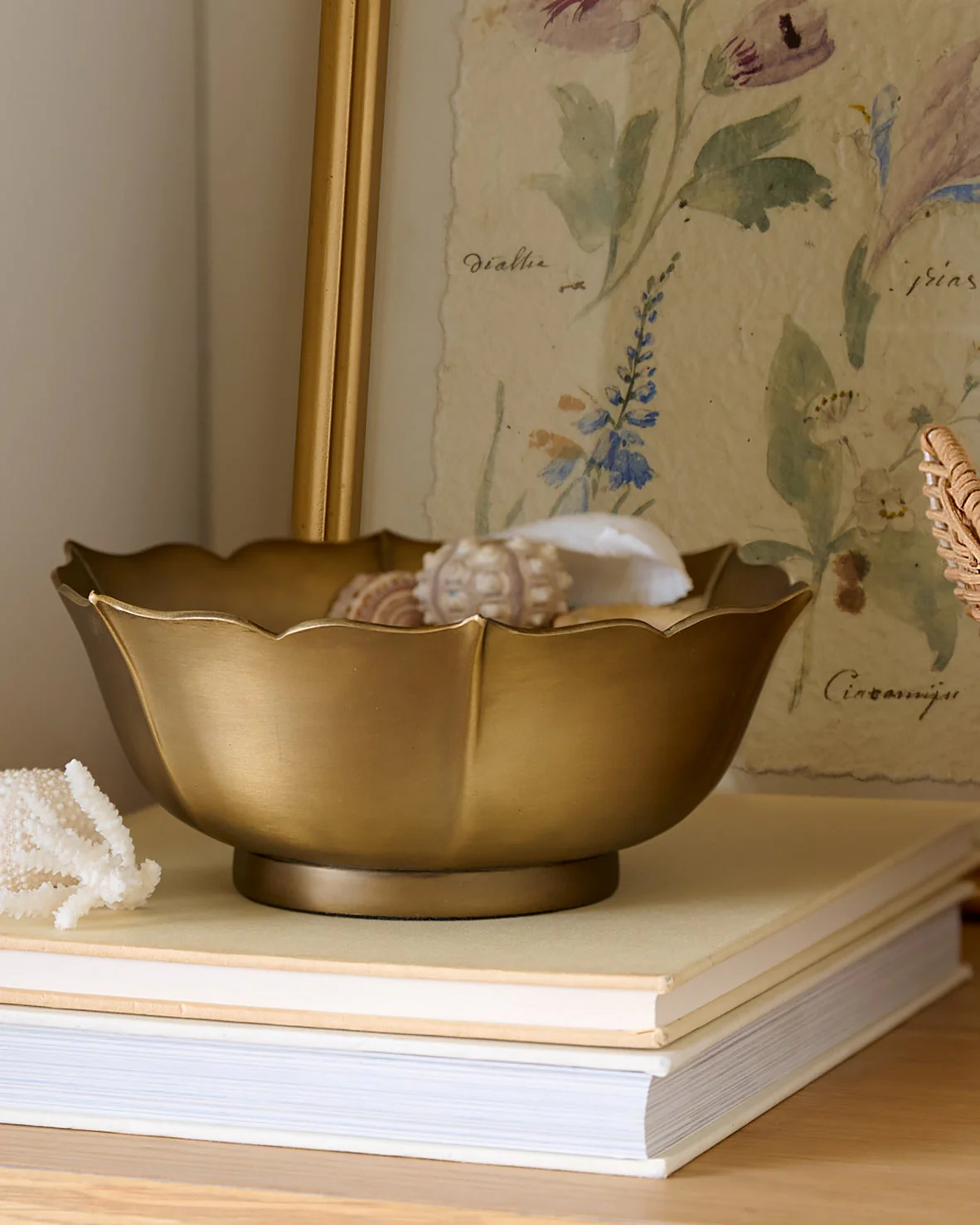 Ellie Antiqued Brass Decorative Bowl