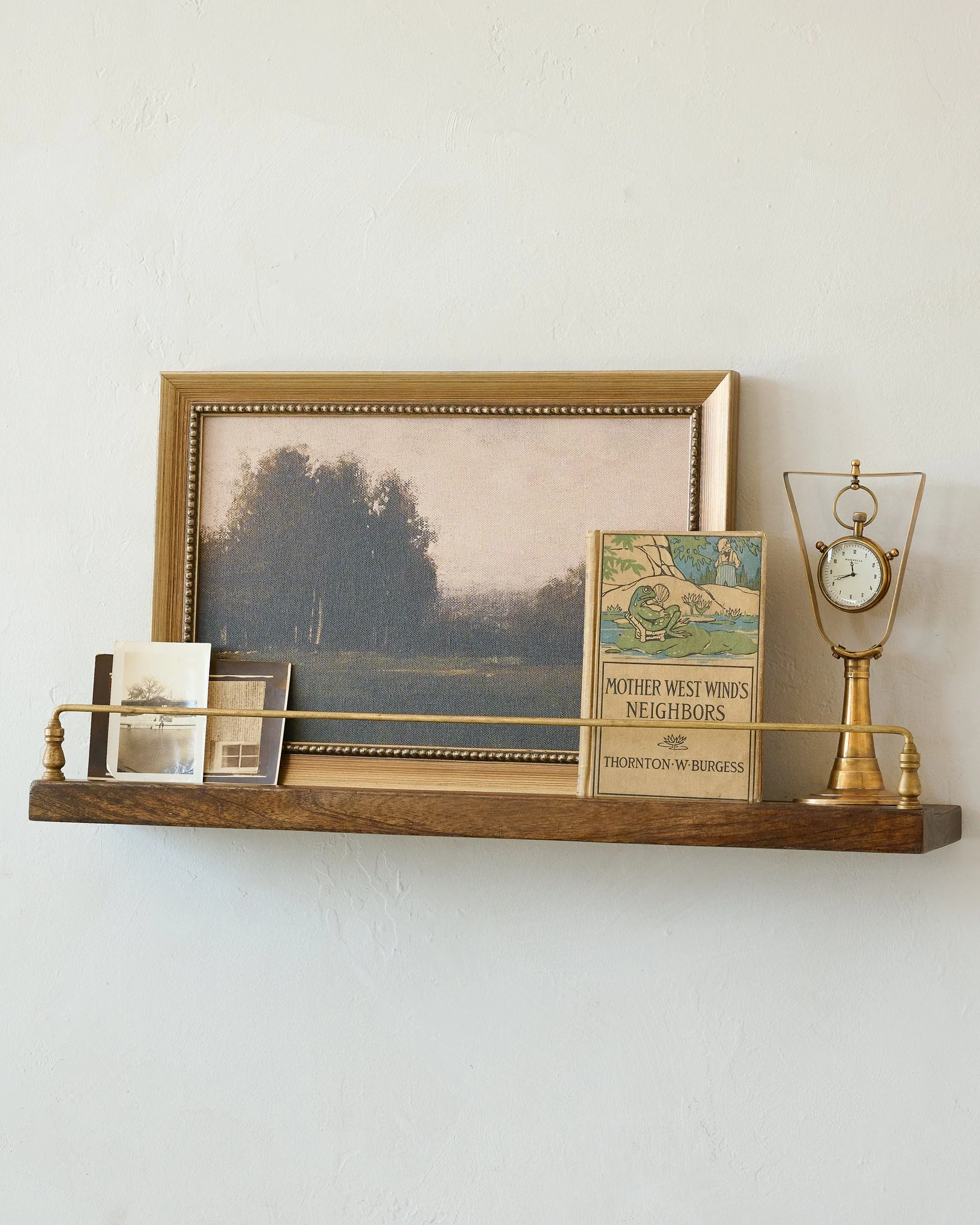 Elliott Wood and Brass Picture Ledge - Image 6