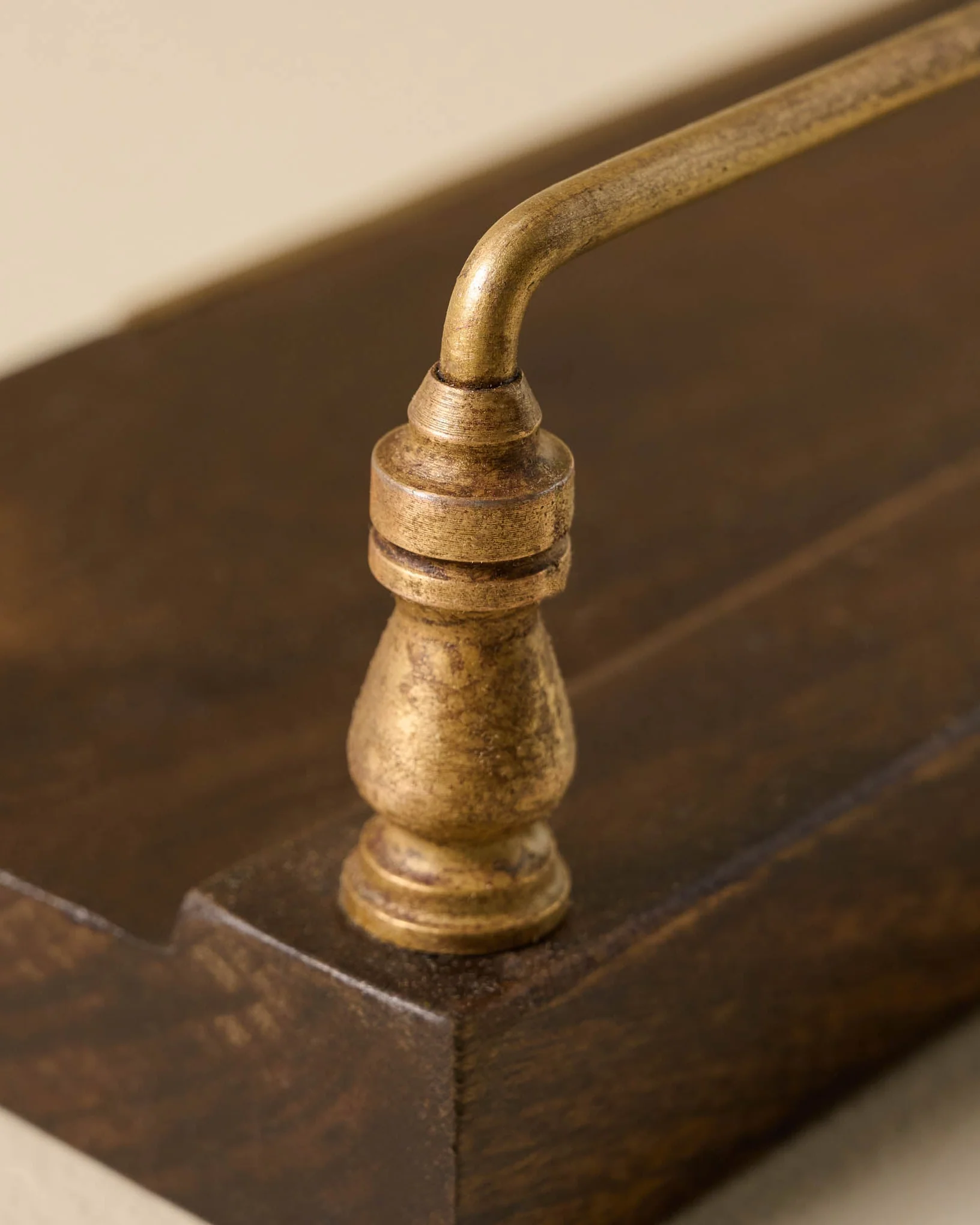 Elliott Wood and Brass Picture Ledge - Image 7