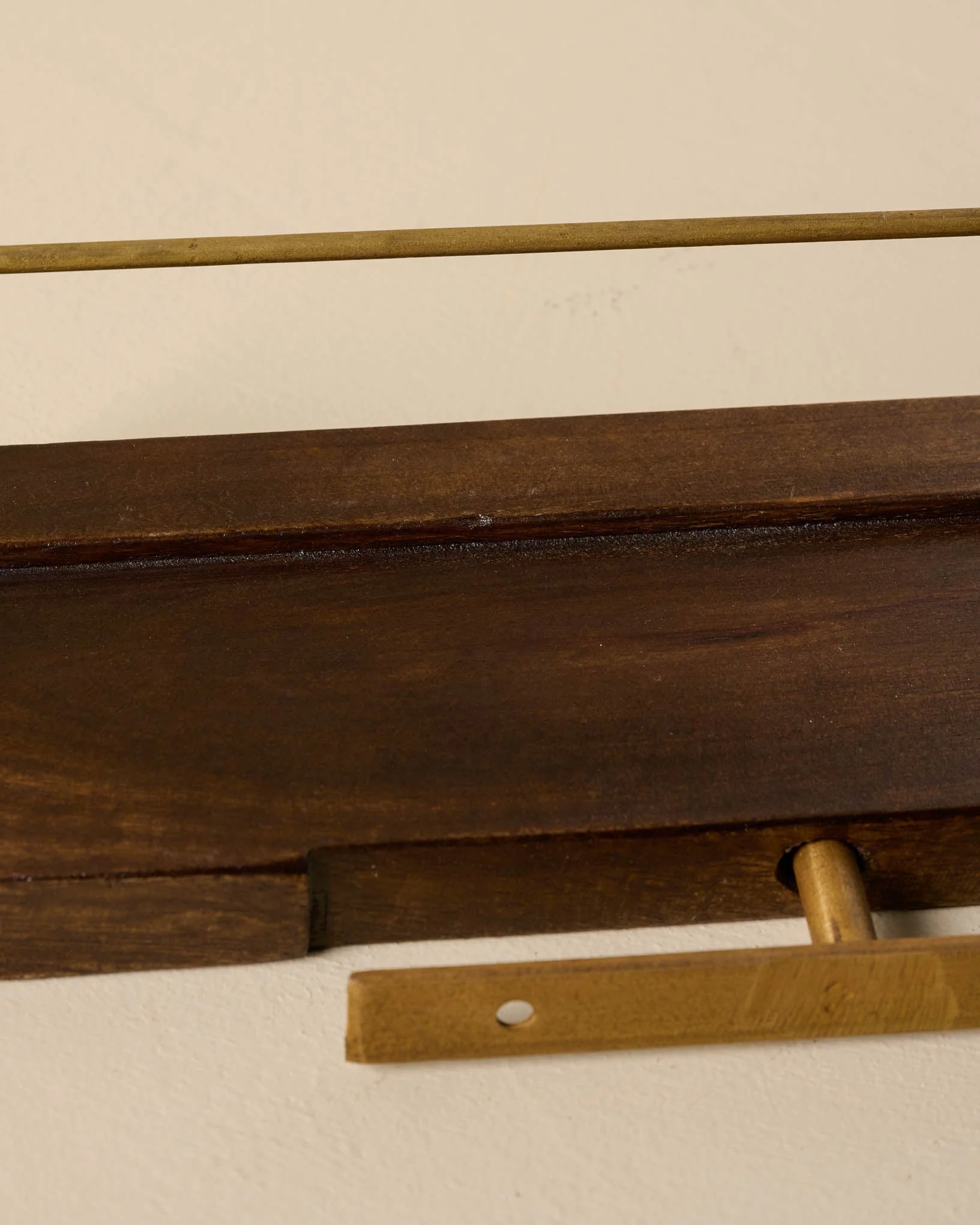 Elliott Wood and Brass Picture Ledge - Image 8