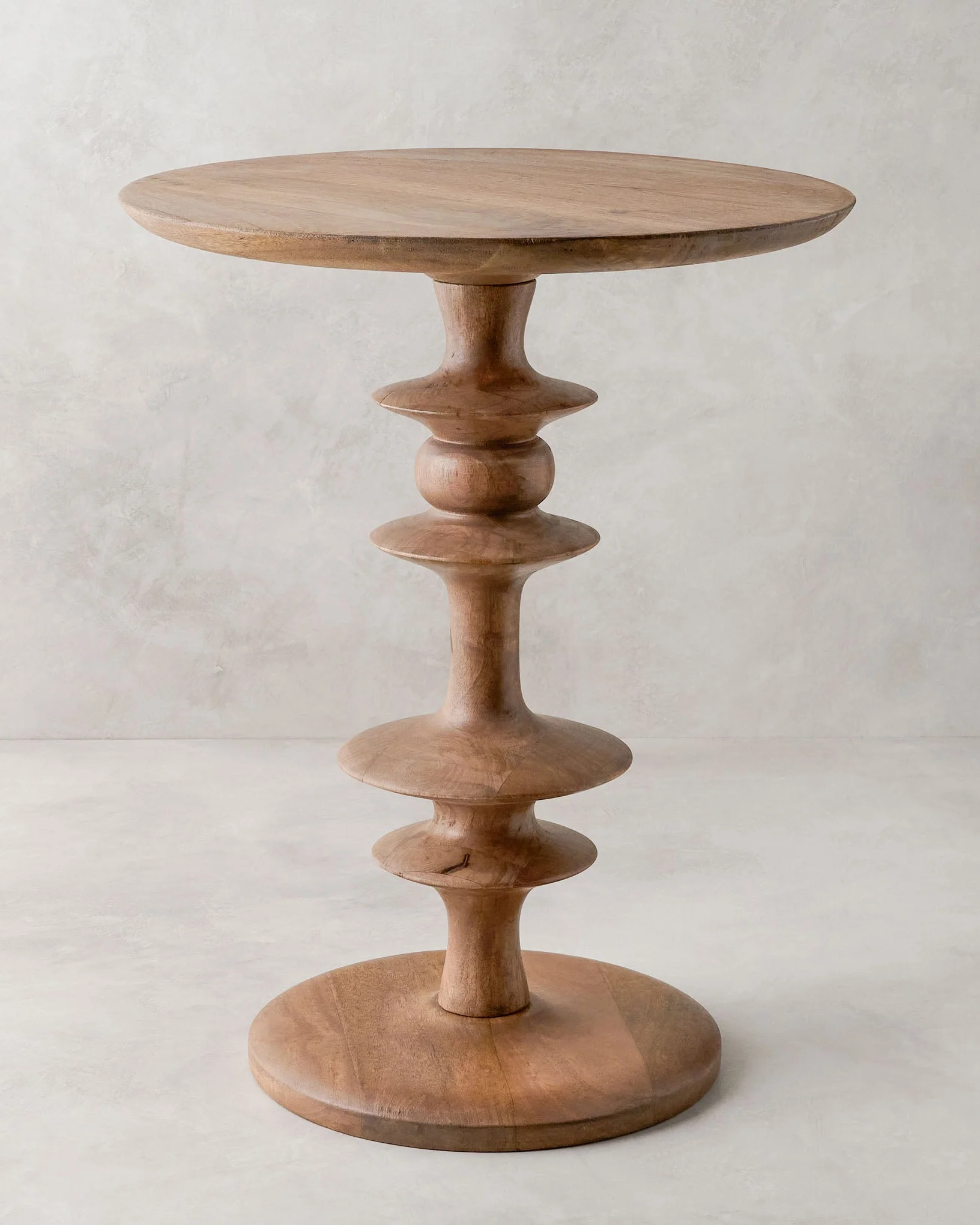 Enzo Turned Wood Side Table - Image 3