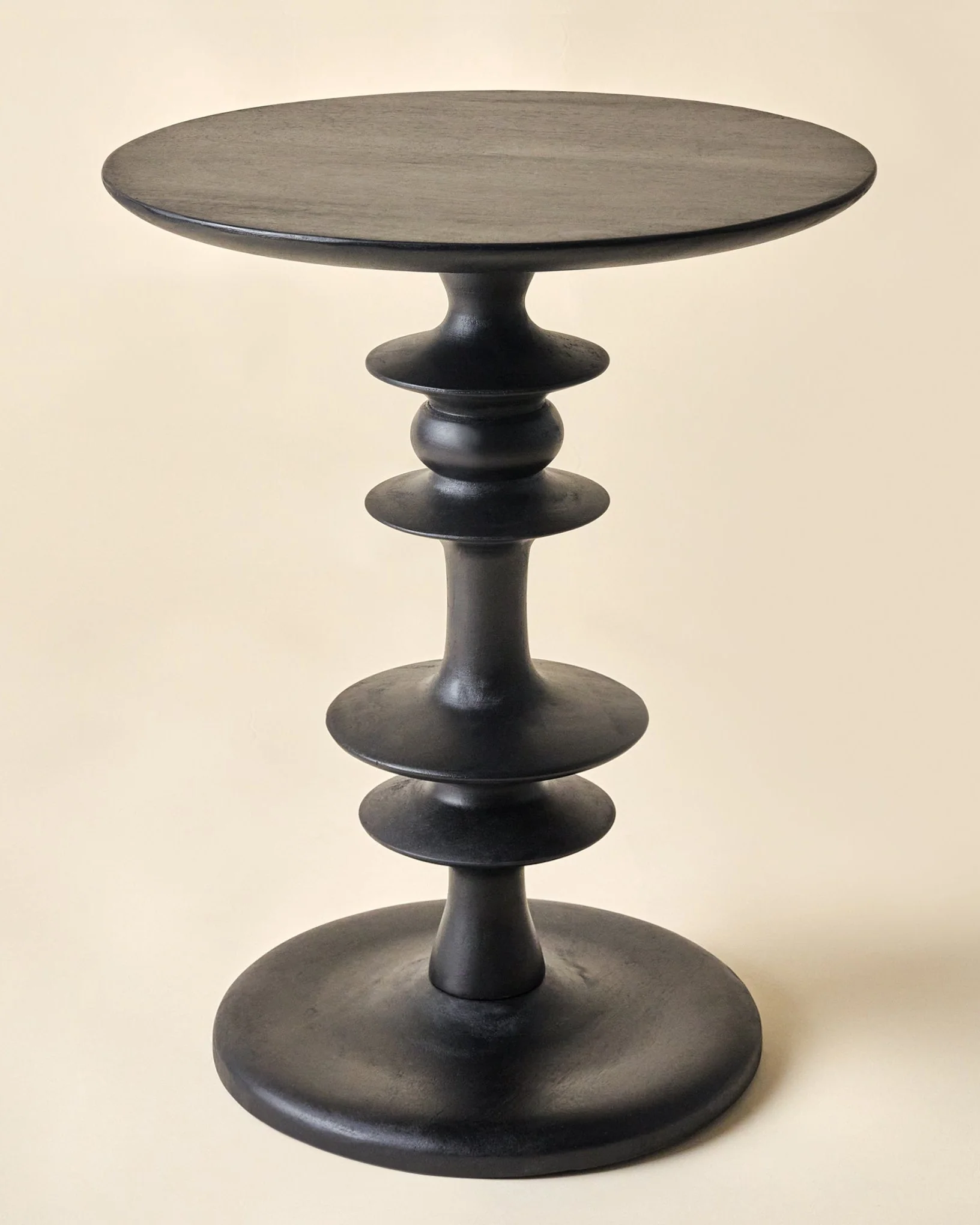 Enzo Turned Wood Side Table - Image 4