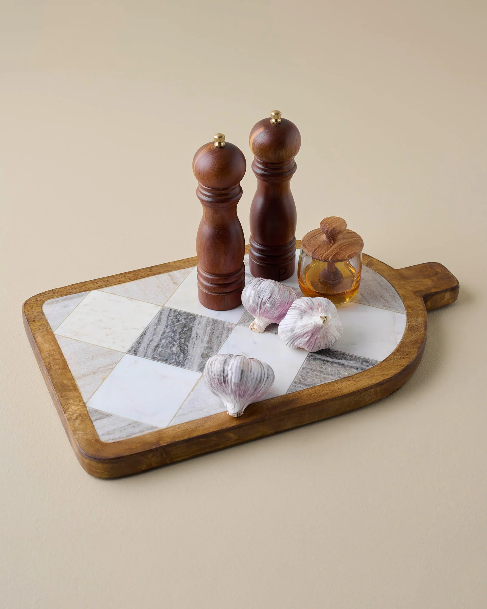 Everett Checkered Marble Serving Board - Image 3