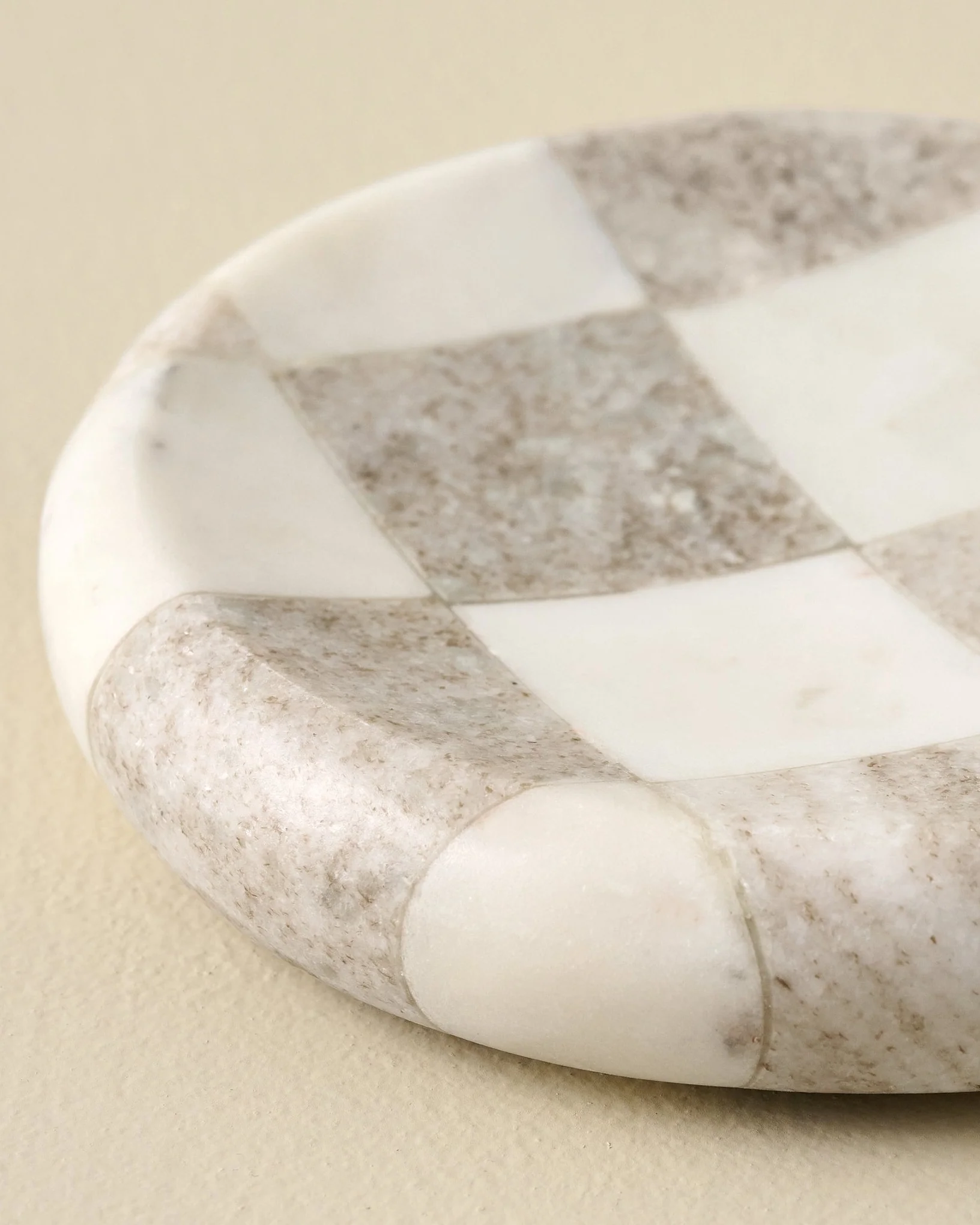 Everett Checkered Marble Trinket Tray - Image 3