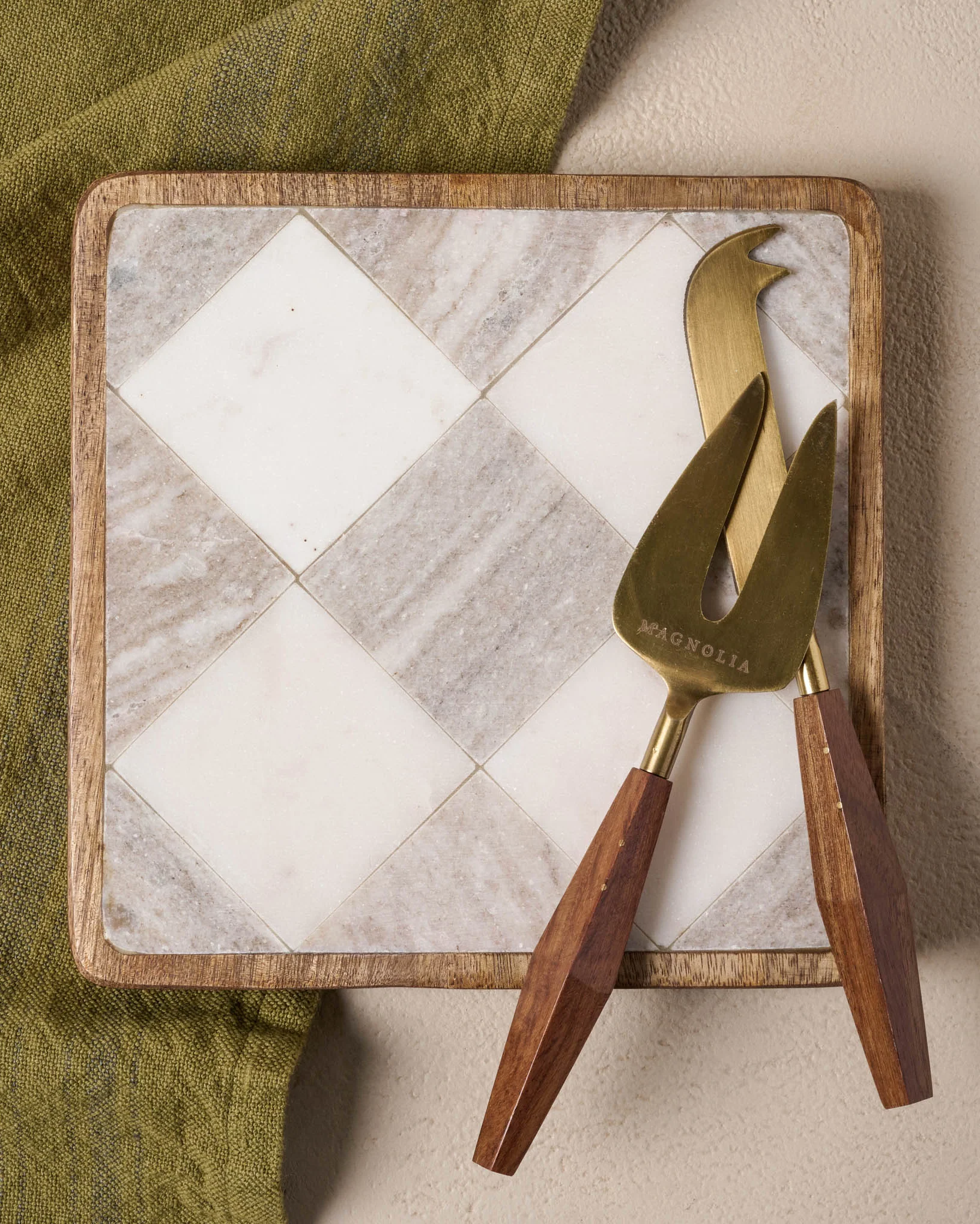 Everett Checkered Marble Trivet - Image 3