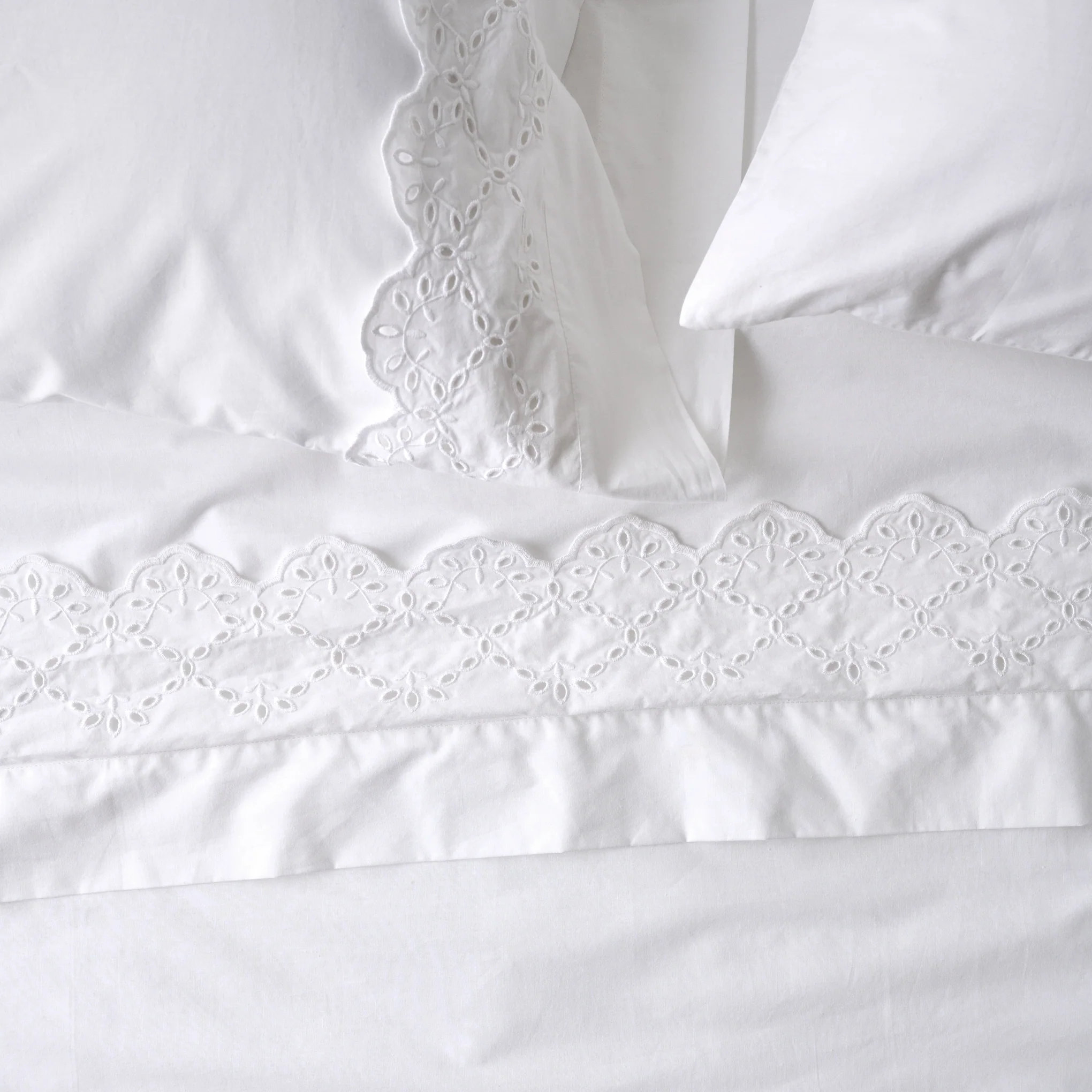 Eyelet Scallop Edge Sheet Set - Image 2