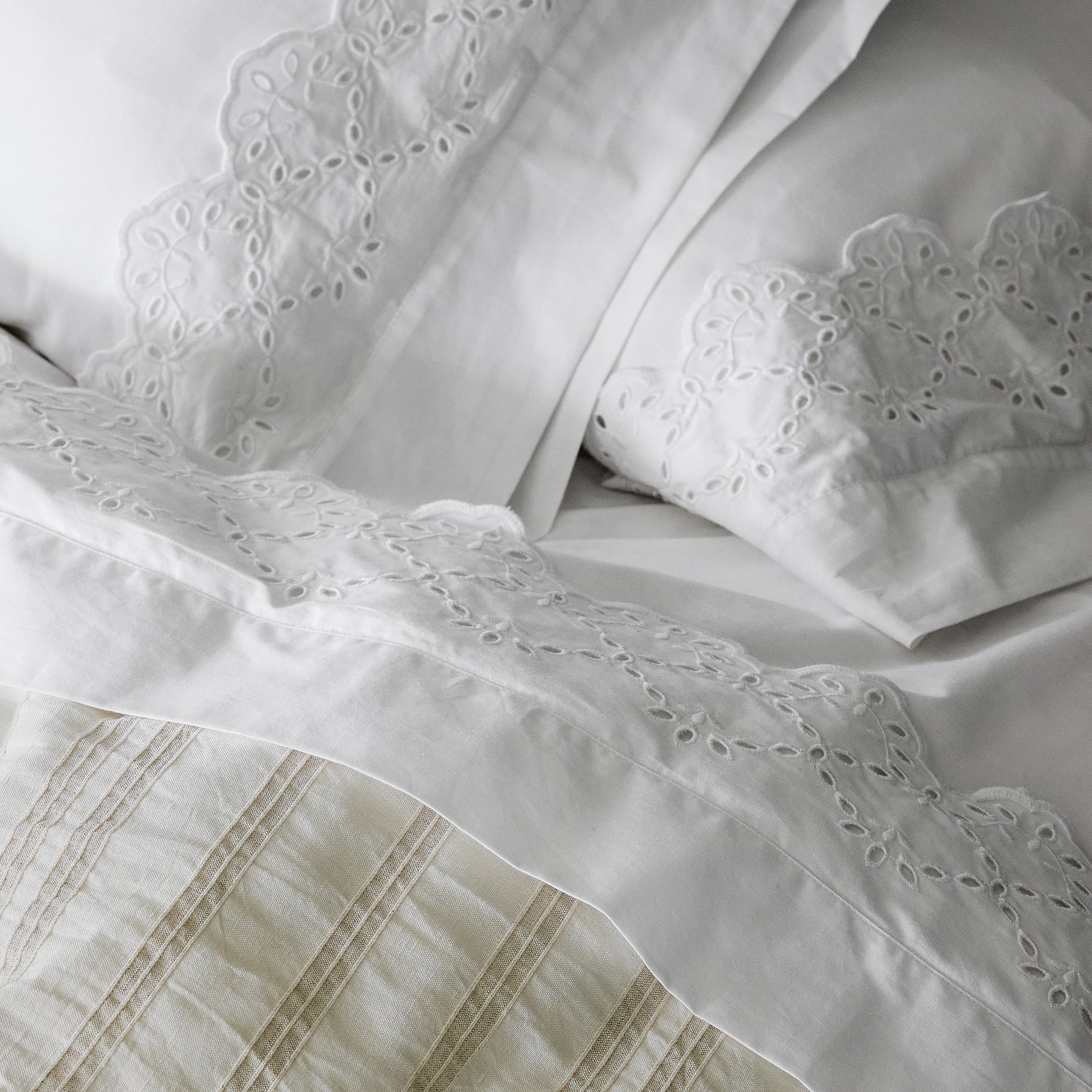 Eyelet Scallop Edge Sheet Set - Image 3