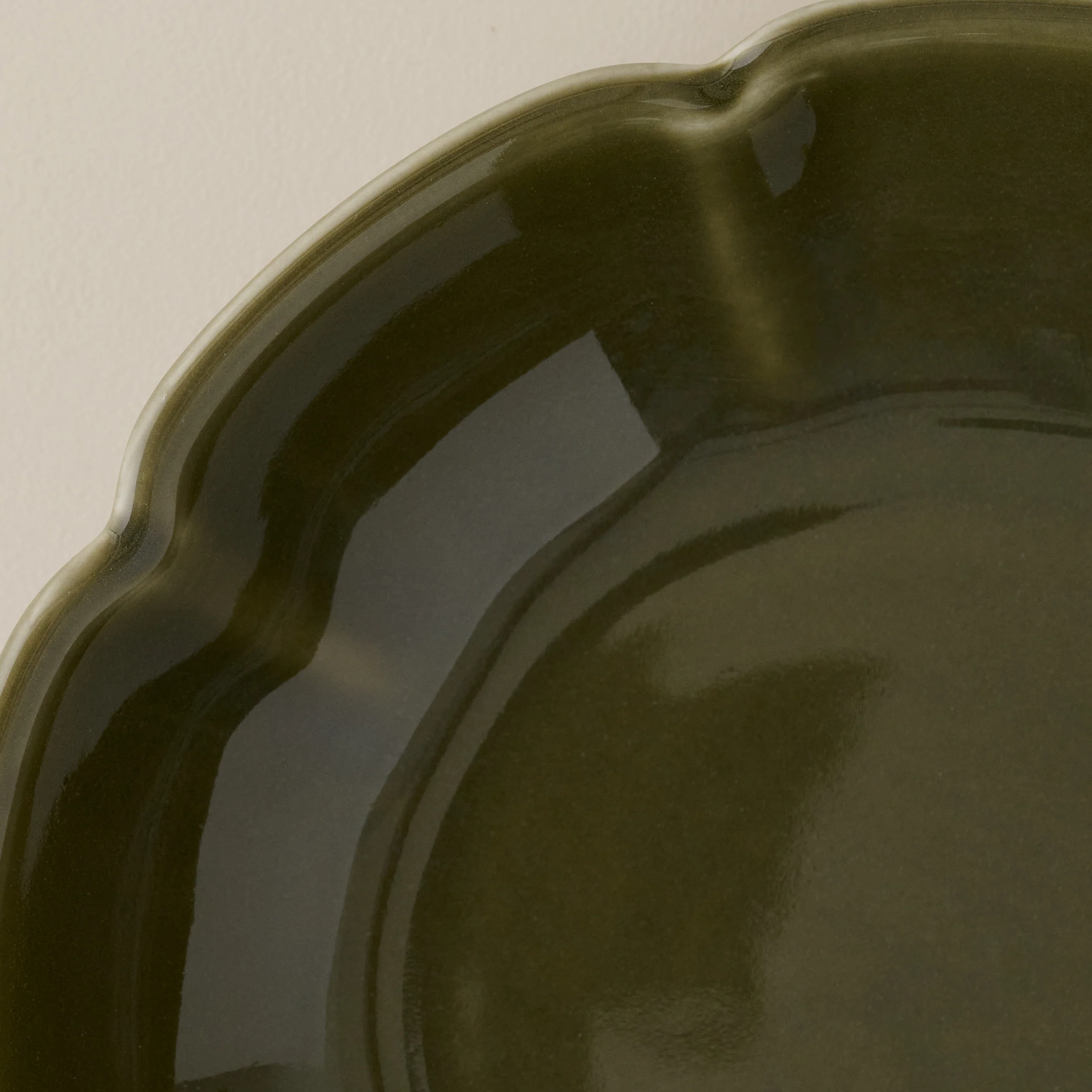 Fern Green Luna Scalloped Pasta Bowl - Image 3