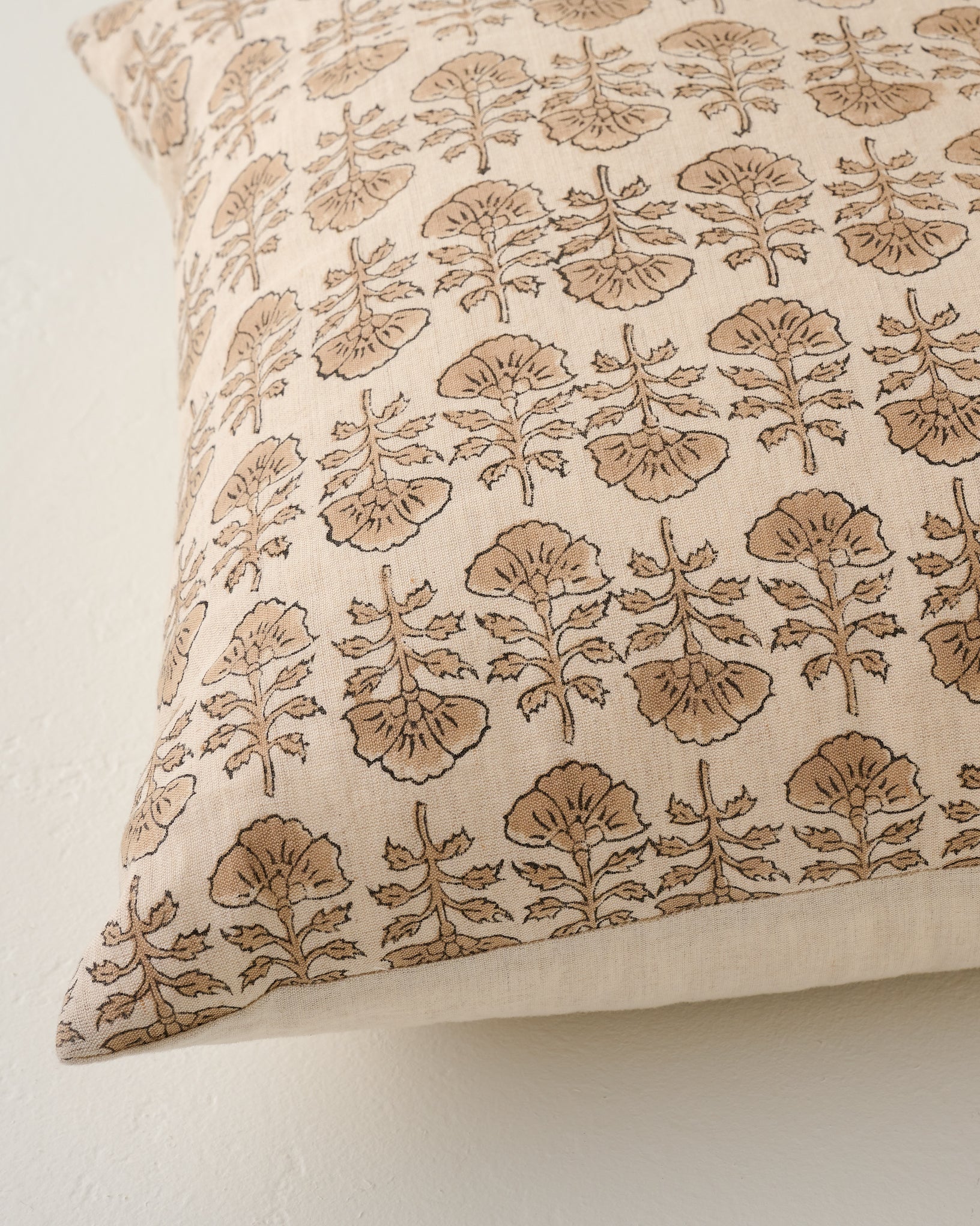 Flora Natural Printed Pillow - Image 2