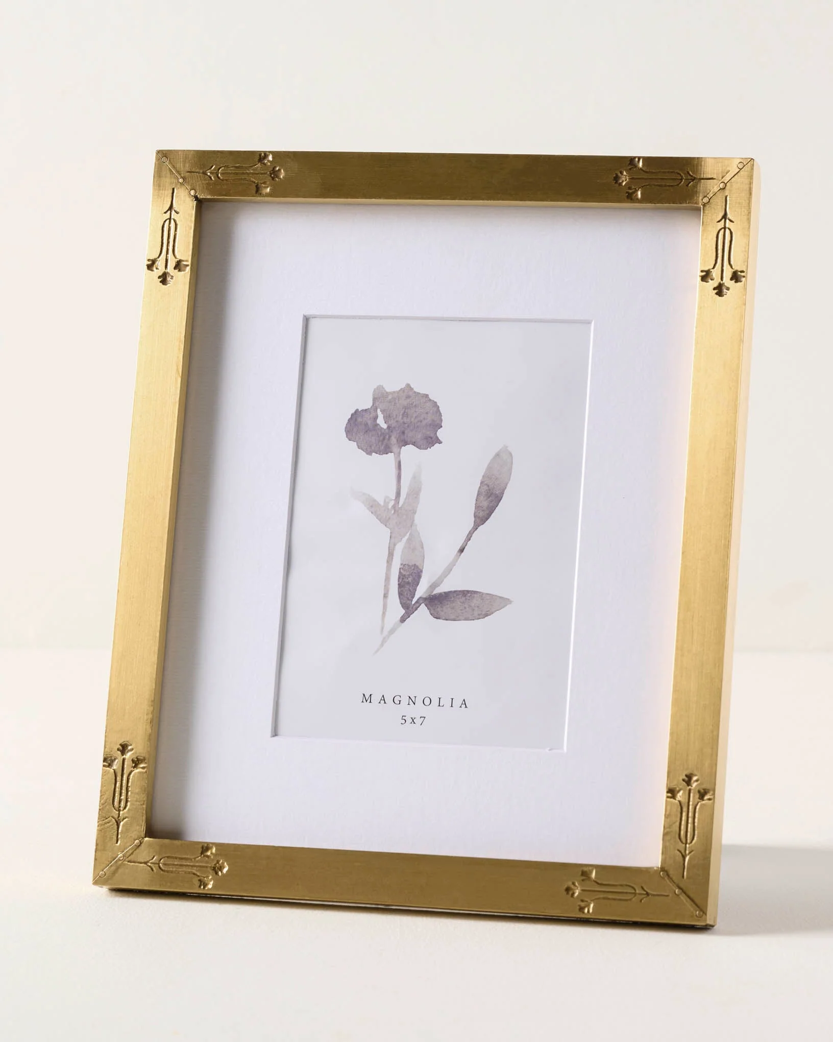 Floral Antique Brass Photo Frame - Image 6