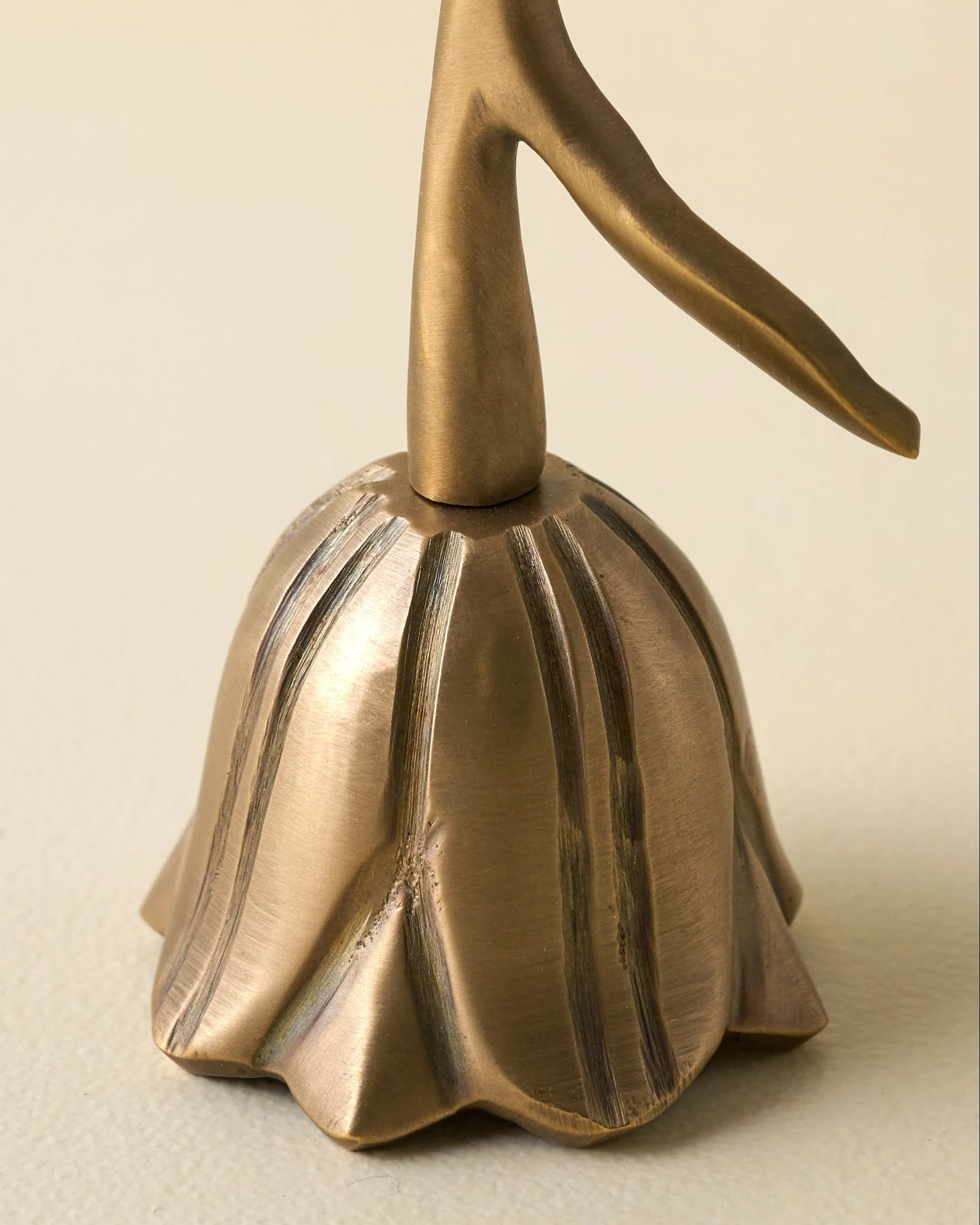Floral Antique Brass Bell - Image 3