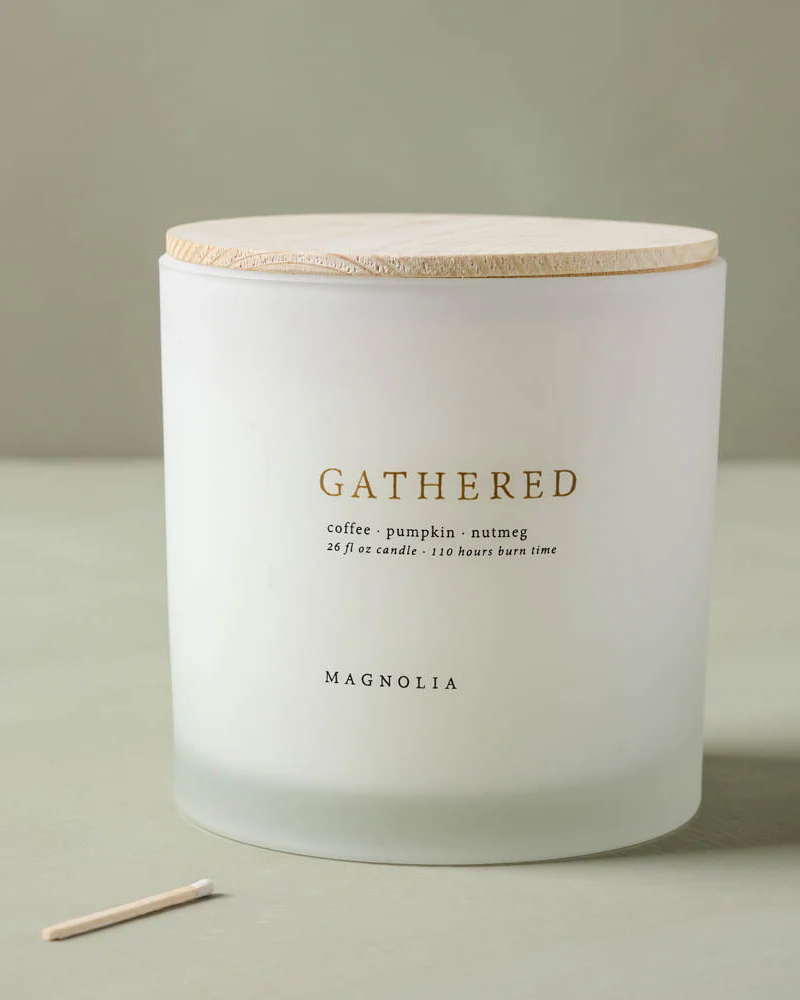 Magnolia Gathered Candle - Image 3