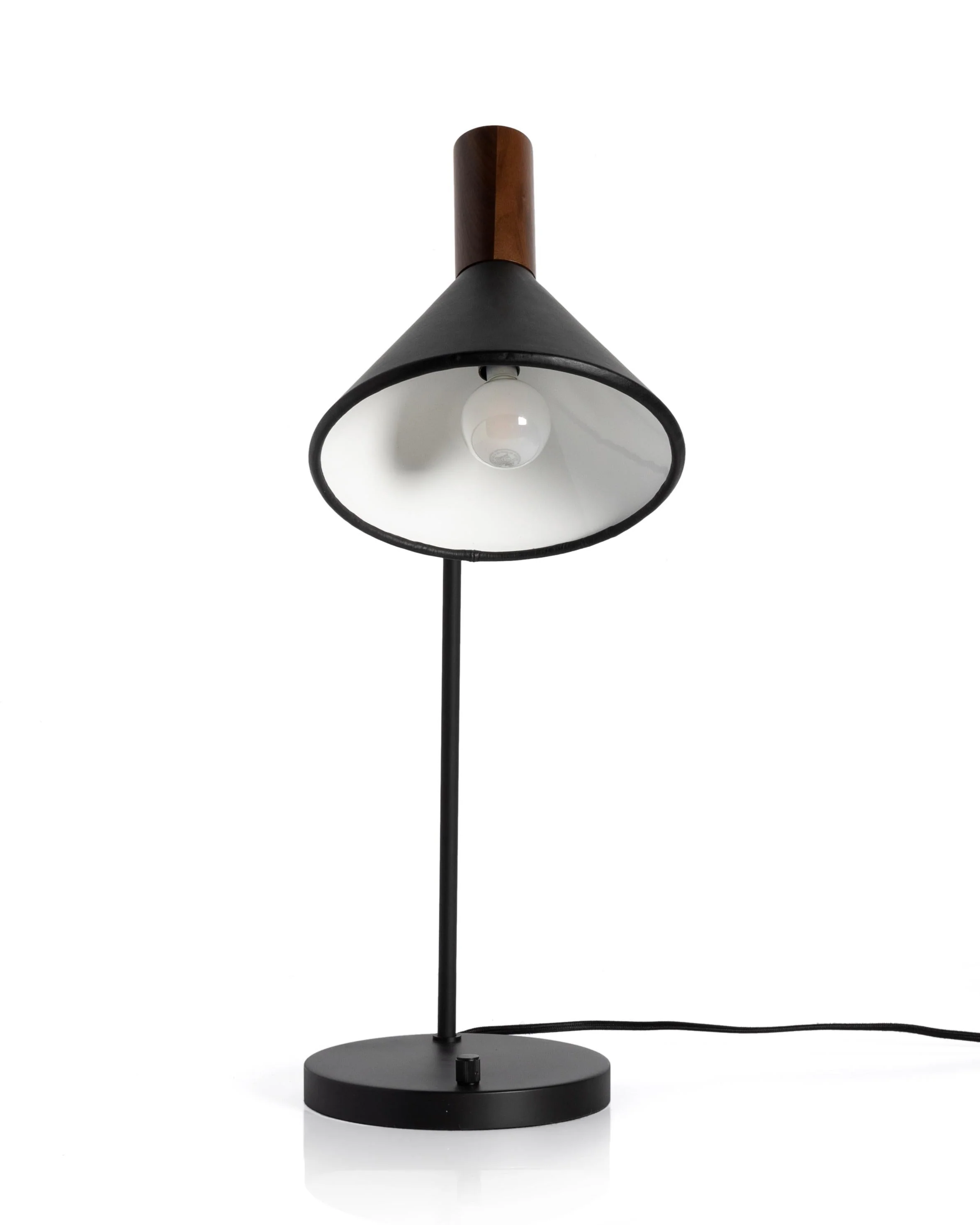 Gibson Task Lamp with Leather Shade - Image 9