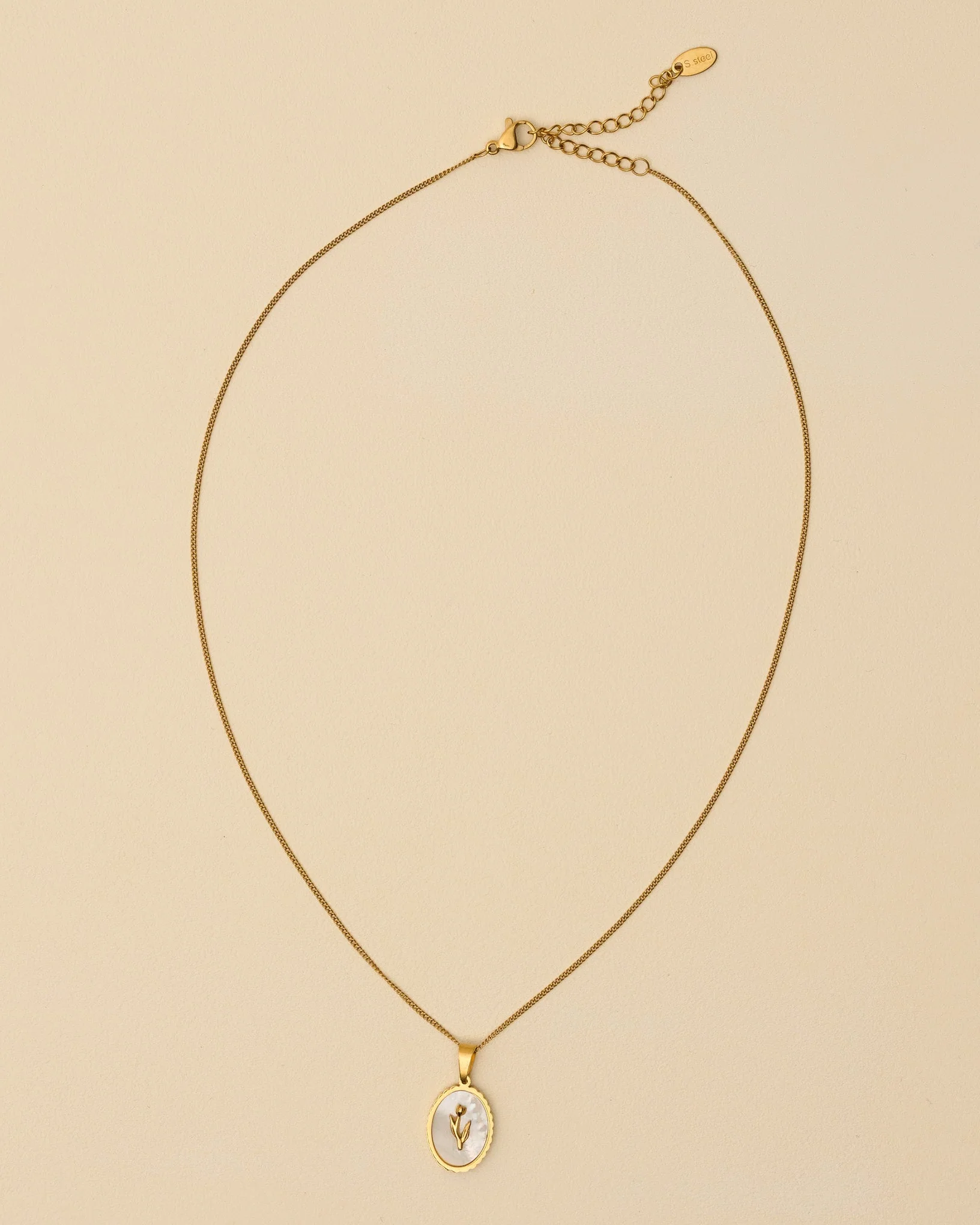 Gilded Pearl Flower Necklace - Image 2