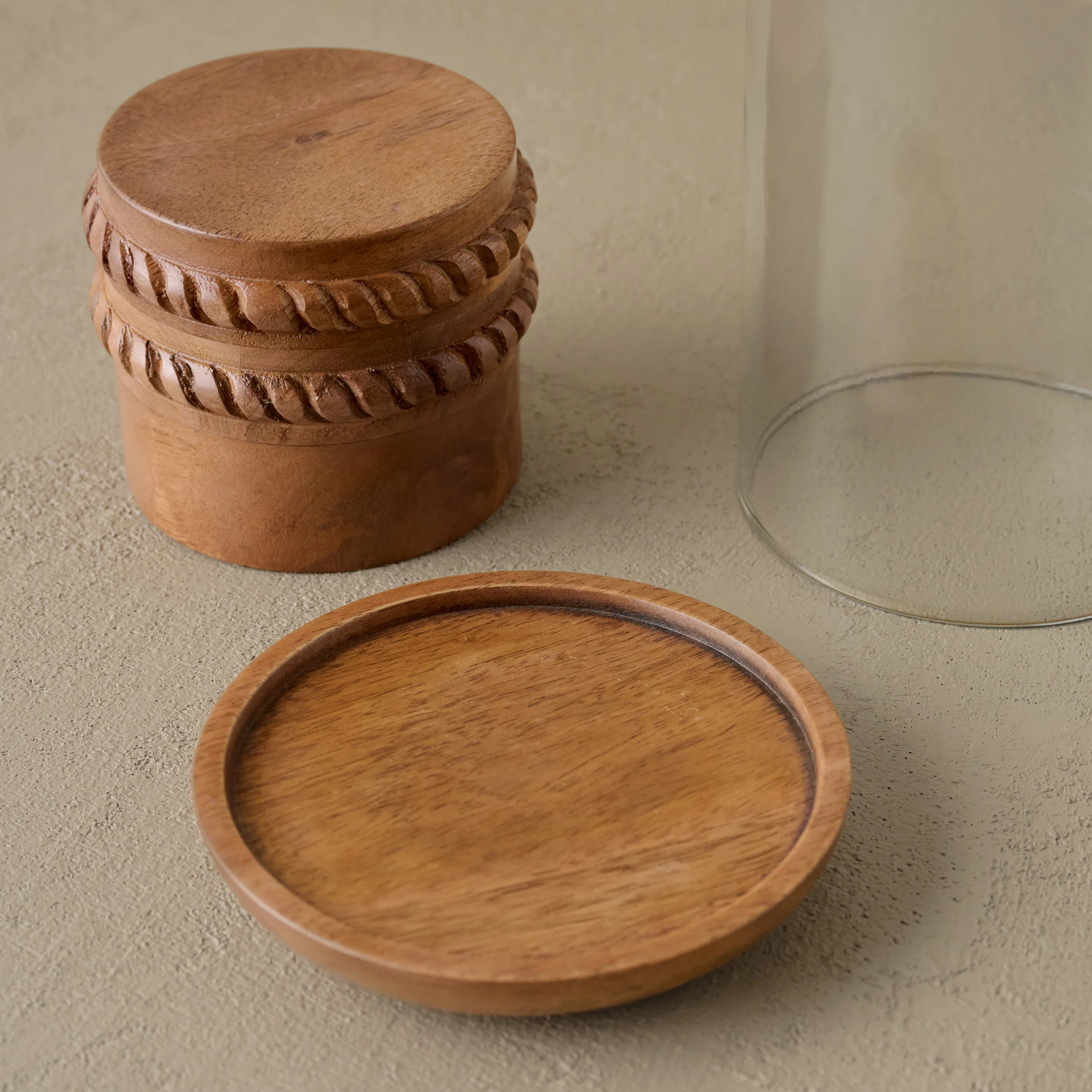 Glass Cloche with Wood Base - Image 5