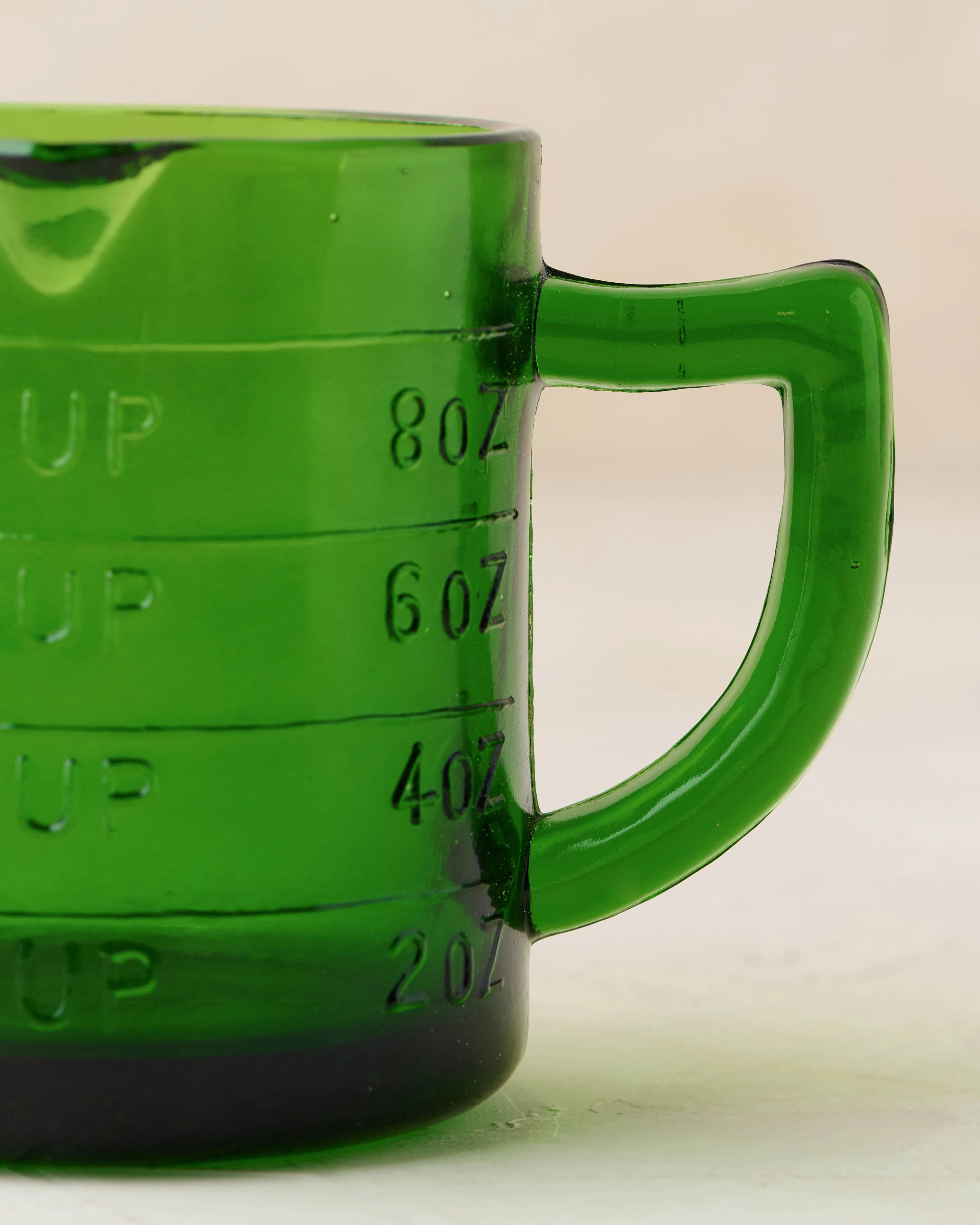 Green Glass One Cup Measuring Cup - Image 3
