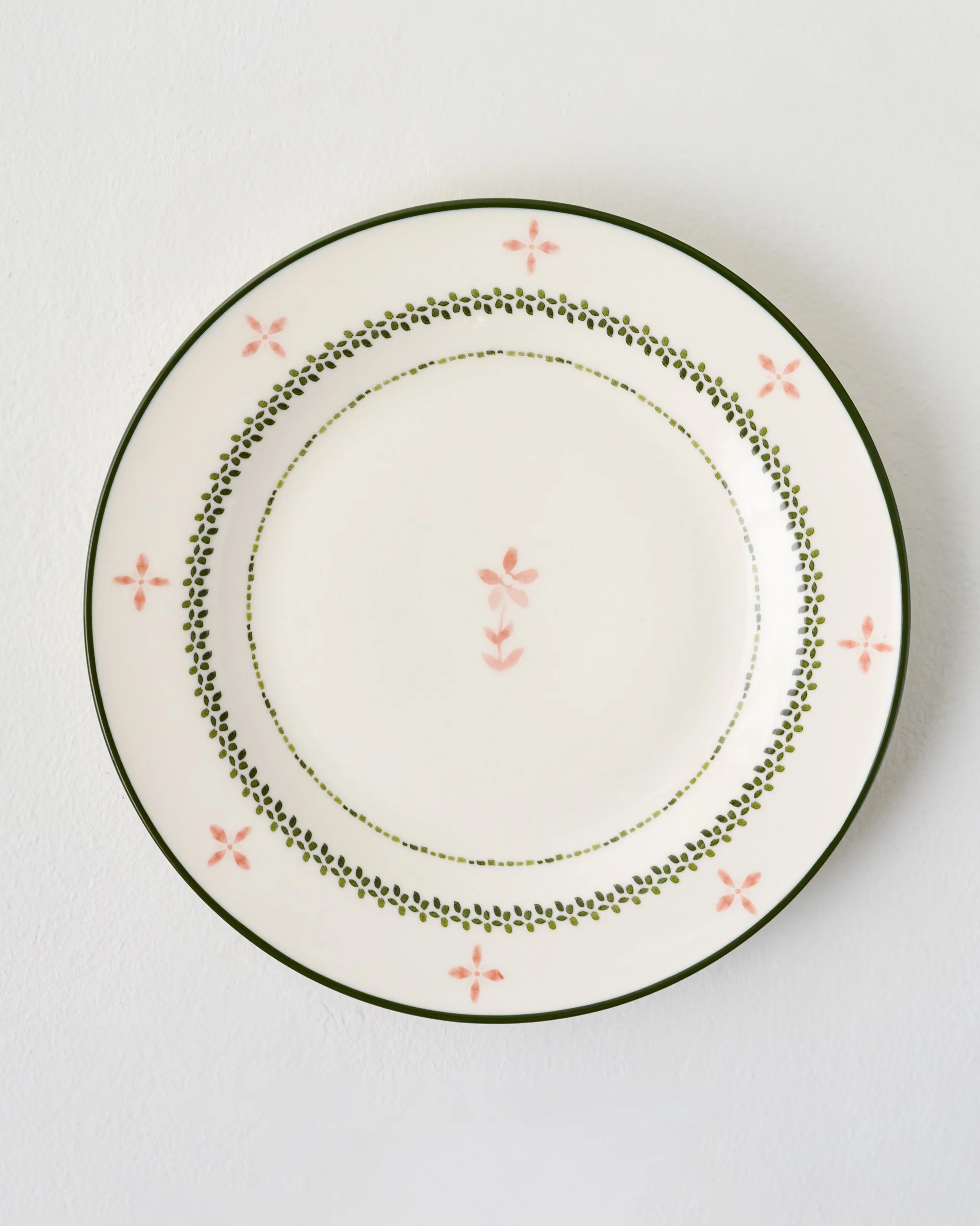 Green Luna Floral Salad Plate - Image 2